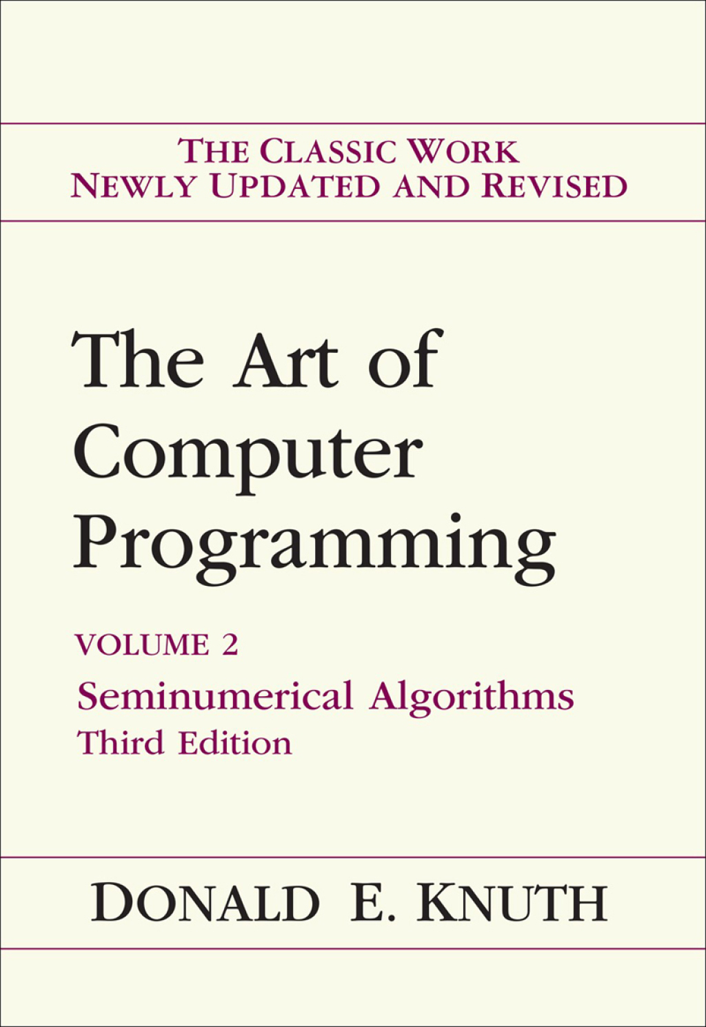 The Art of Computer Programming Seminumerical Algorithms, Volume 2 3rd Edition â€“ PDF/EPUB Version Downloadable