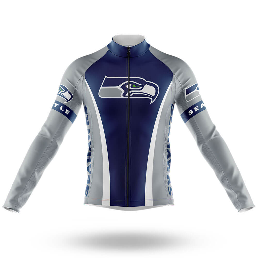 The Blue Wave - Men's Cycling Long Sleeve Jersey
