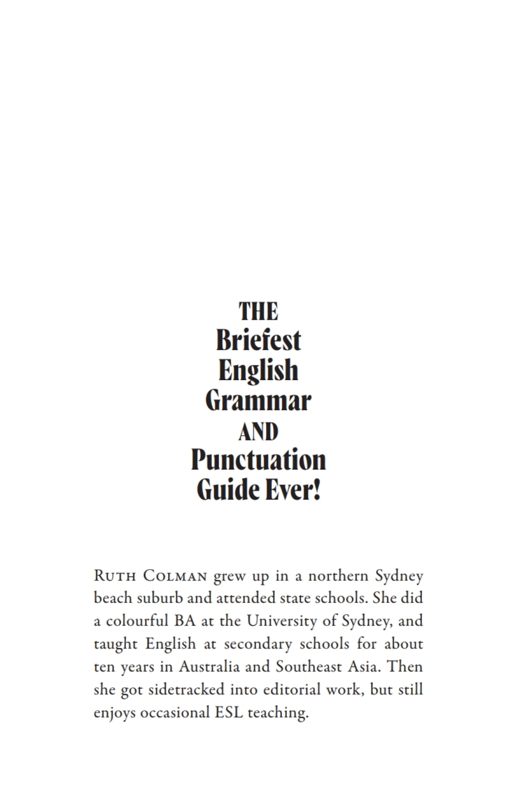 The Briefest English Grammar and Punctuation Guide Ever! - (PDF/EPUB Version)