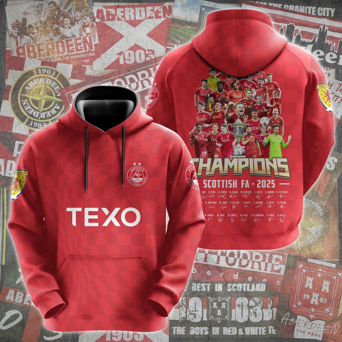 The Champions of Scotland Ã¢â‚¬â€œ Aberdeen 2025 Hoodie