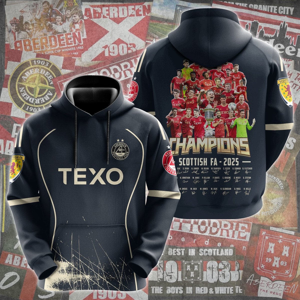 The Champions of Scotland Ã¢â‚¬â€œ Aberdeen 2025 Hoodie