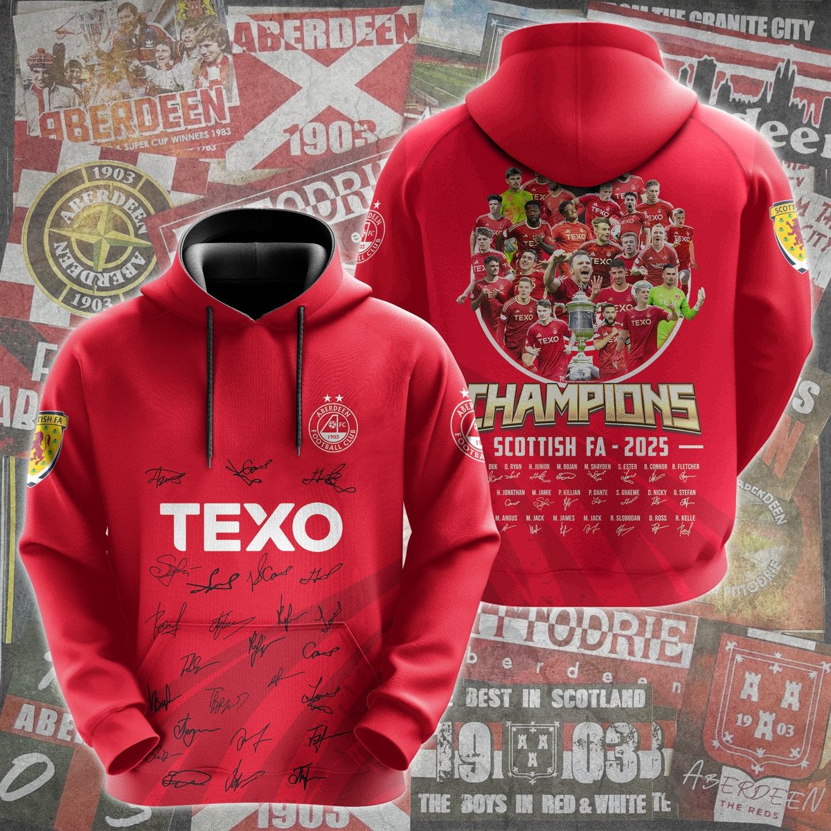 The Champions of Scotland Ã¢â‚¬â€œ Aberdeen 2025 Hoodie