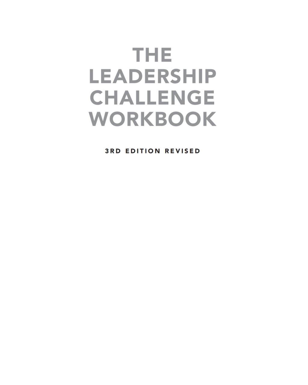 The Leadership Challenge Workbook Revised 3rd Edition - (PDF/EPUB Version)