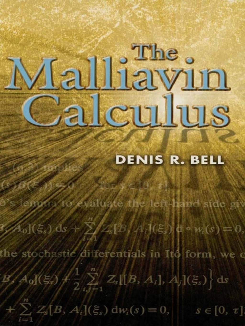 The Malliavin Calculus - (PDF/EPUB Version)