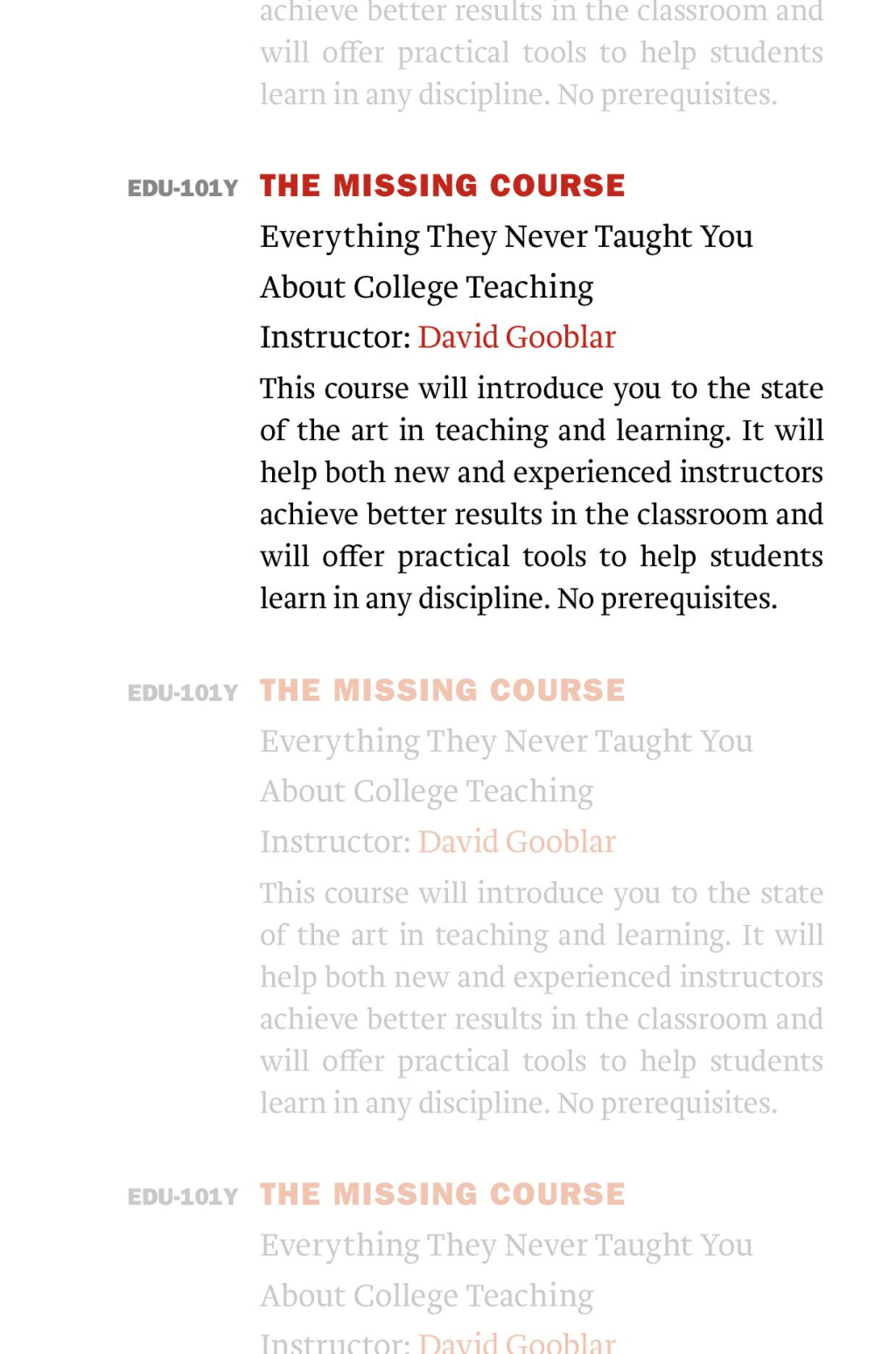 The Missing Course Everything They Never Taught You about College Teaching - (PDF/EPUB Version)