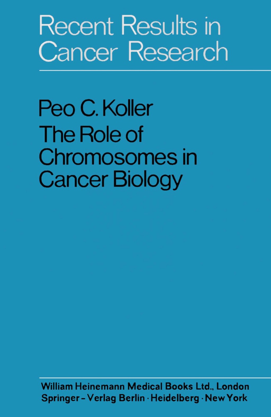 The Role of Chromosomes in Cancer Biology Recent Results in Cancer Research - (PDF/EPUB Version)