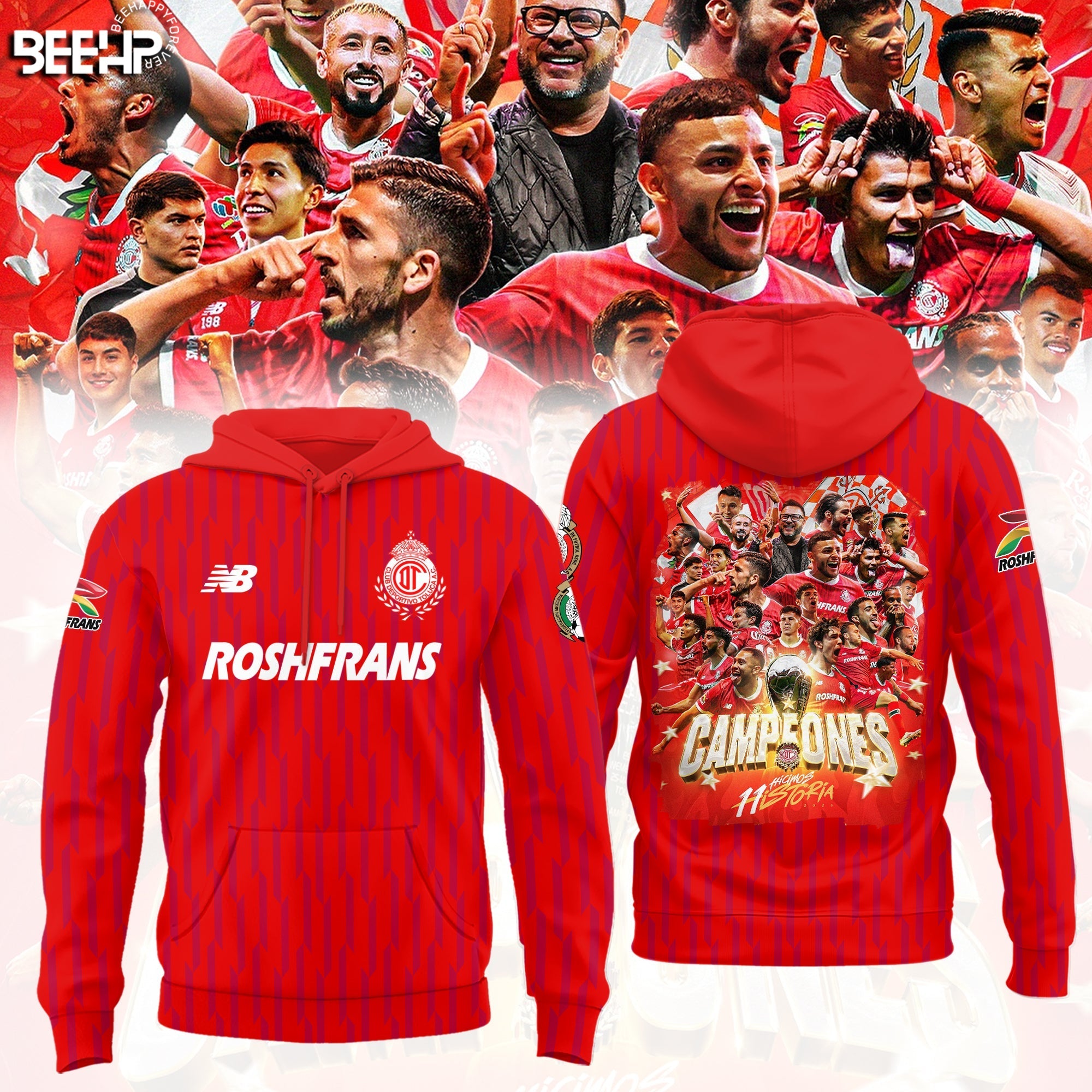 Toluca CampeÃƒÂ³n 2025 Liga MX Hoodie
