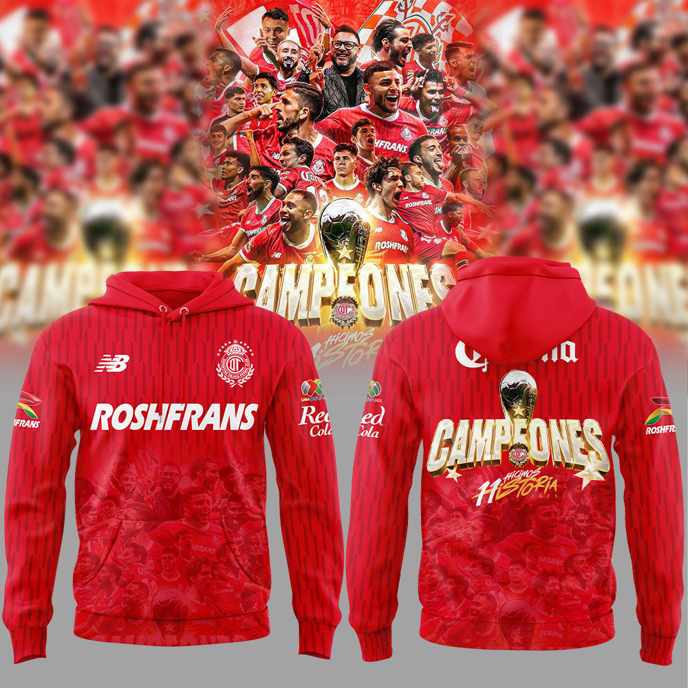 Toluca CampeÃƒÂ³n 2025 Liga MX Hoodie