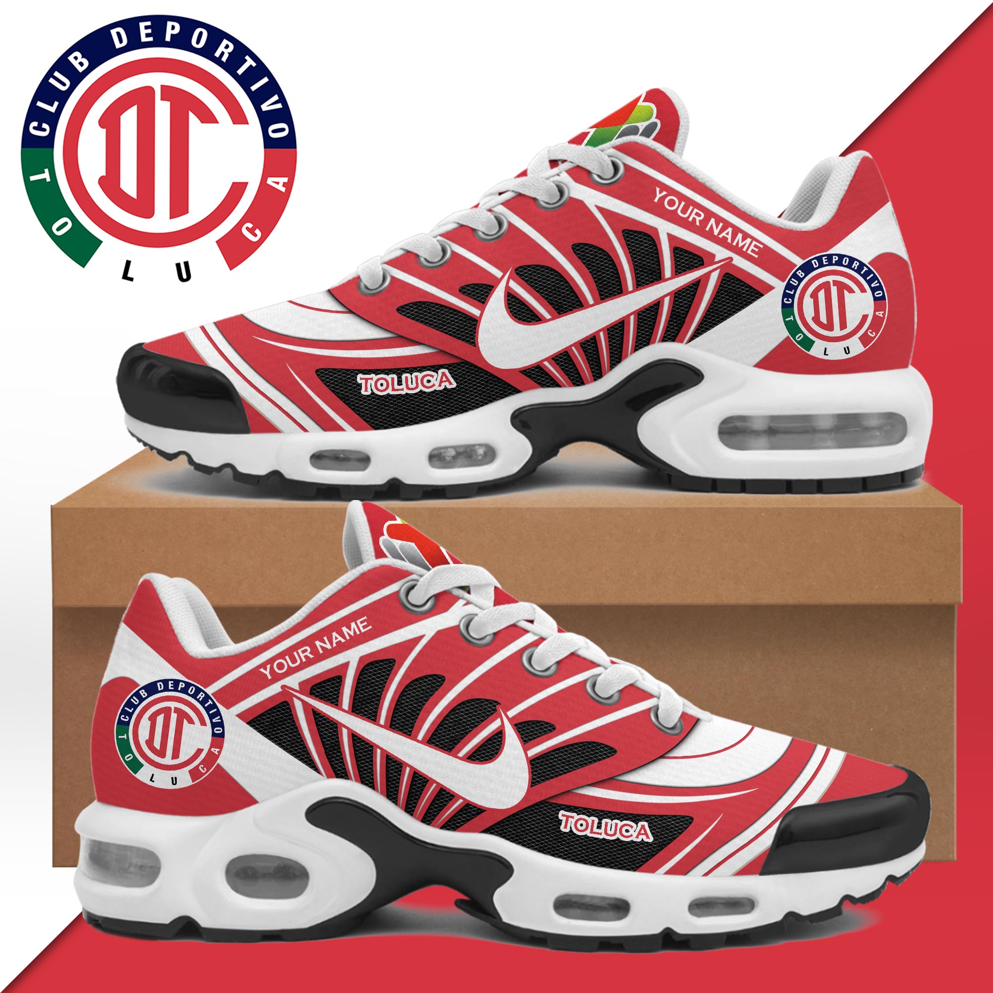 Toluca Fc Air Max Plus Sport Custom Max Soul Sneakers