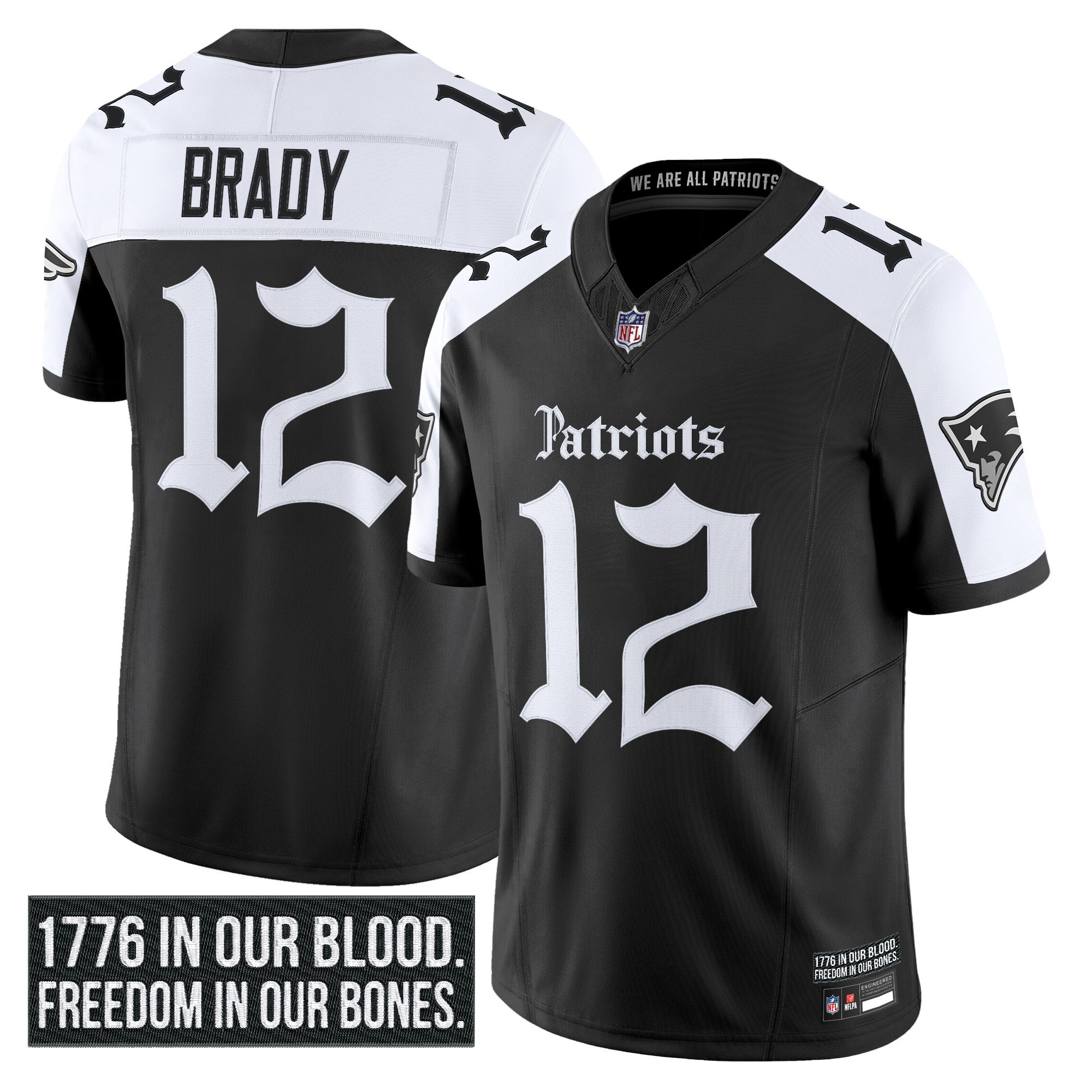Tom Brady Men's New England Patriots 'Gothic Revolution Edition' Vapor Limited Alternate Jersey - All Stitched