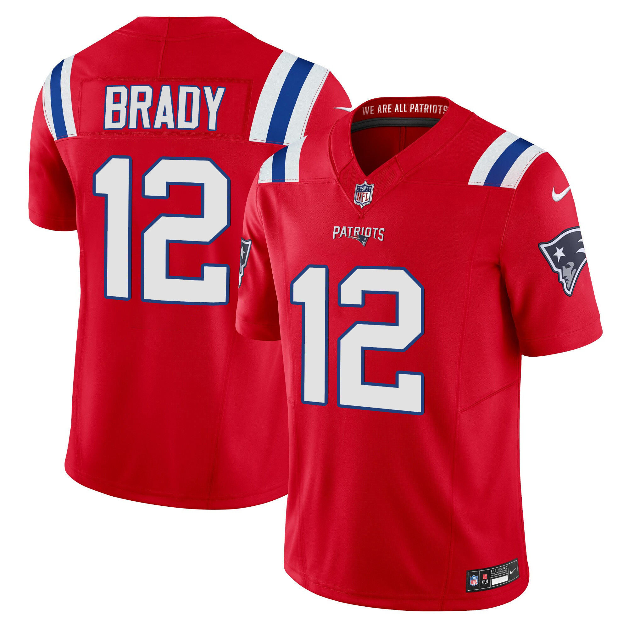 Tom Brady Men's New England Patriots Vapor Limited Red Jersey - All Stitched