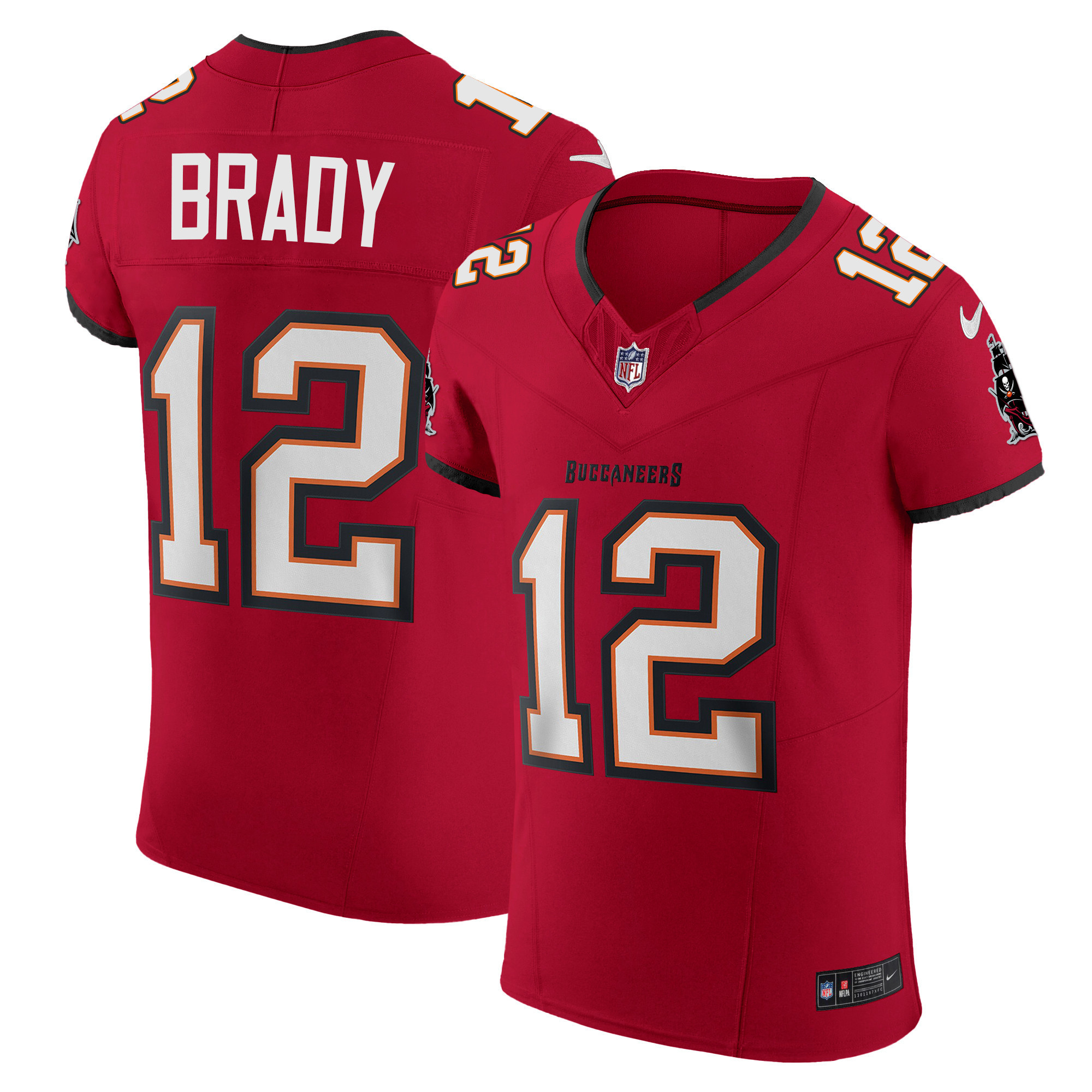 Tom Brady Men's Tampa Bay Buccaneers Vapor Elite Red Jersey - All Stitched