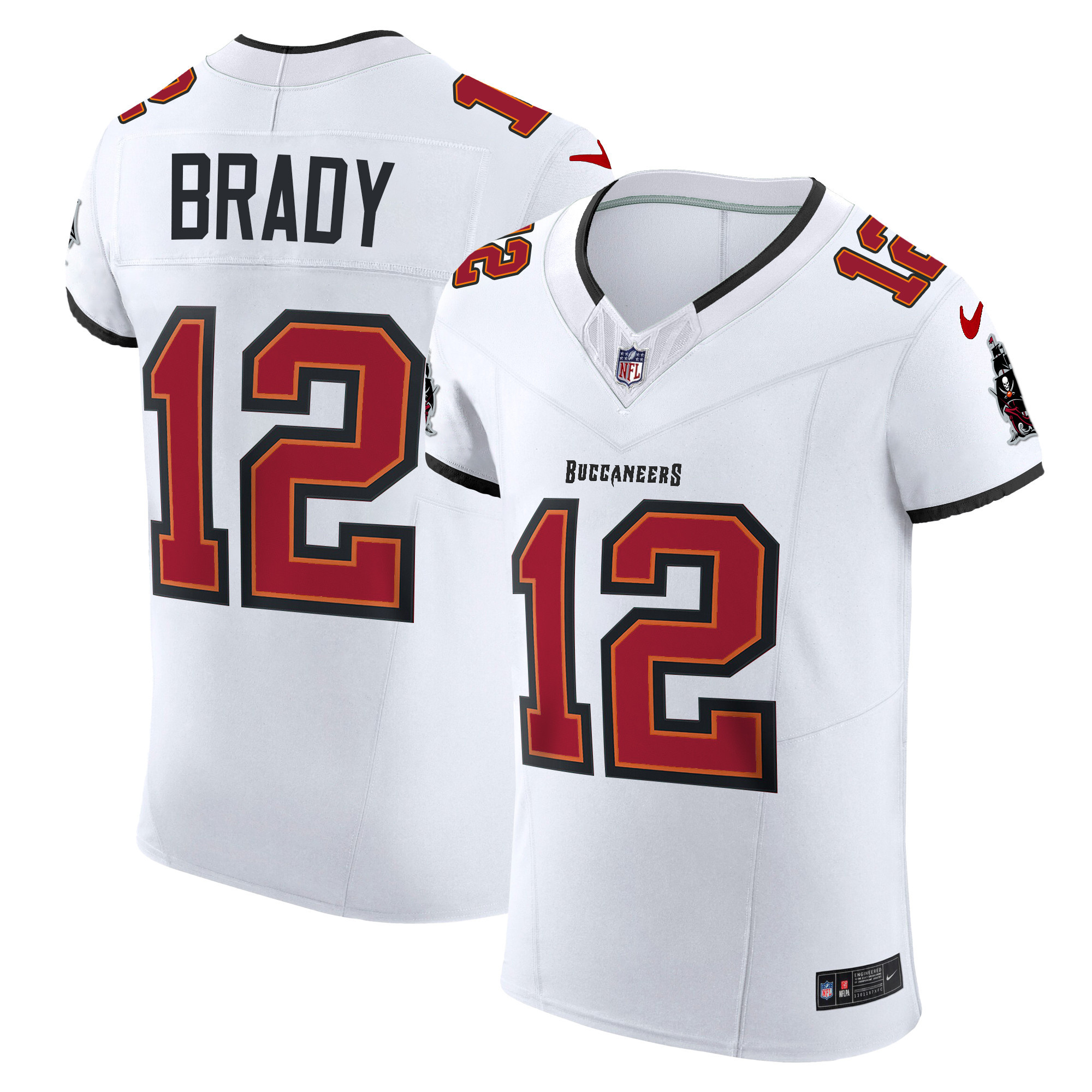 Tom Brady Men's Tampa Bay Buccaneers Vapor Elite White Jersey - All Stitched