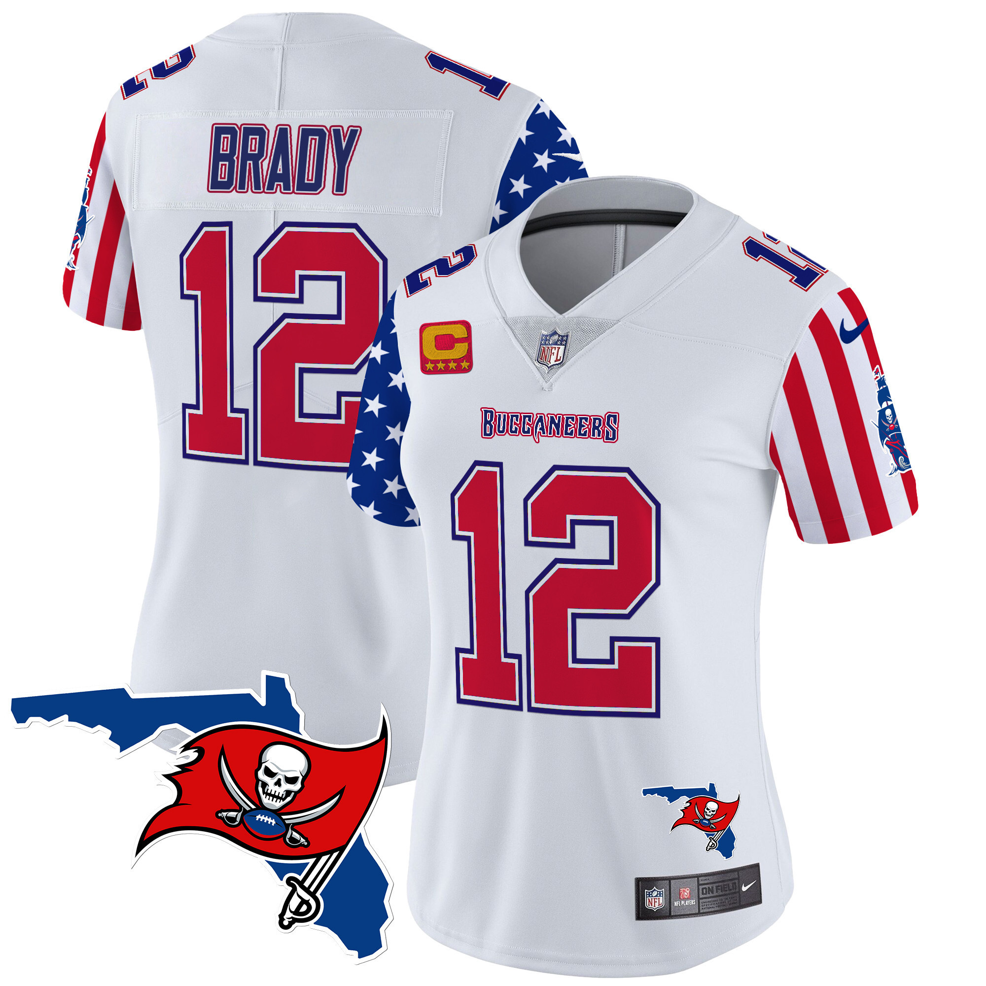Tom Brady Women's Tampa Bay Buccaneers American Style Vapor Limited White Jersey - All Stitched