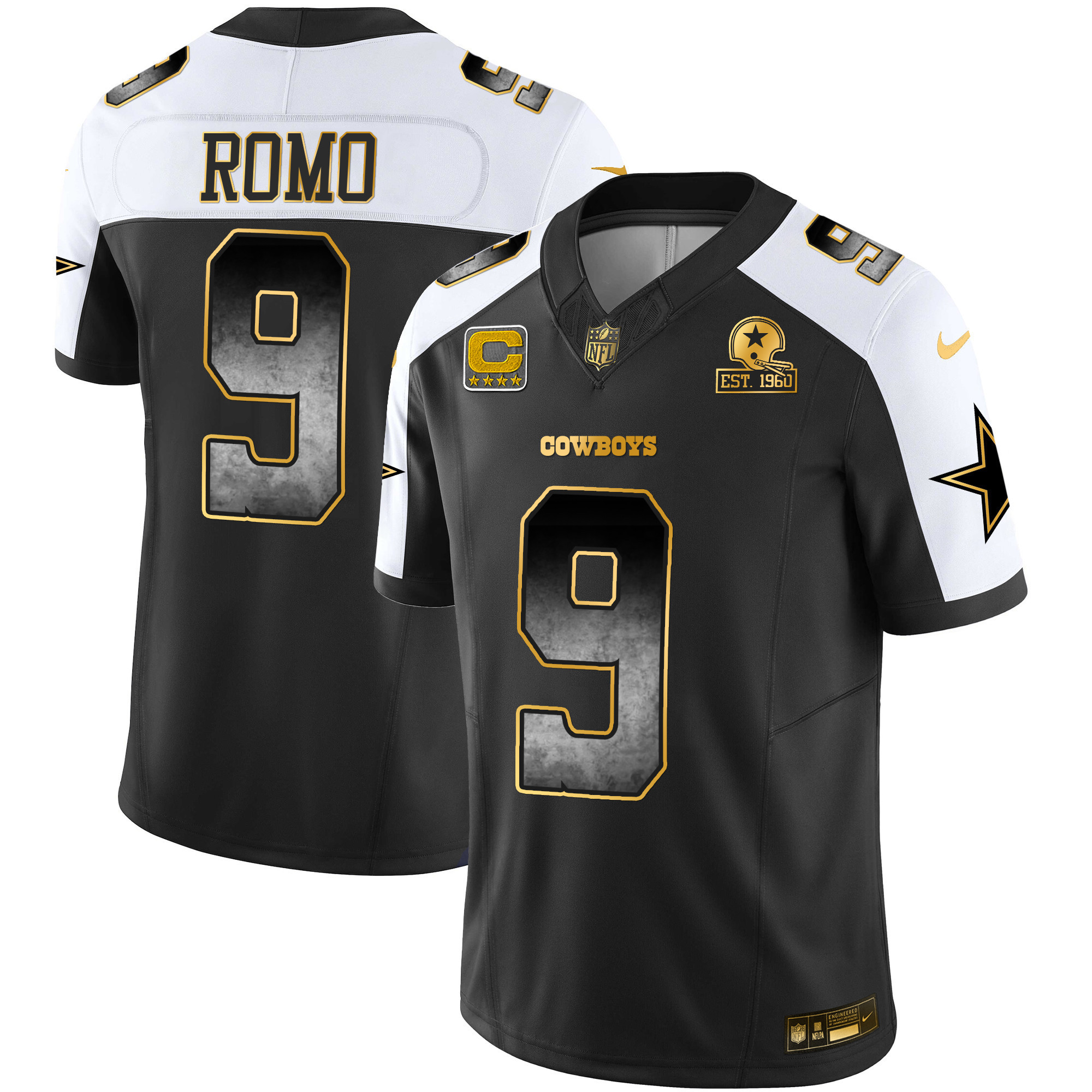 Tony Romo Men's Dallas Cowboys Arch Smoke Vapor Alternate Jersey - All Stitched