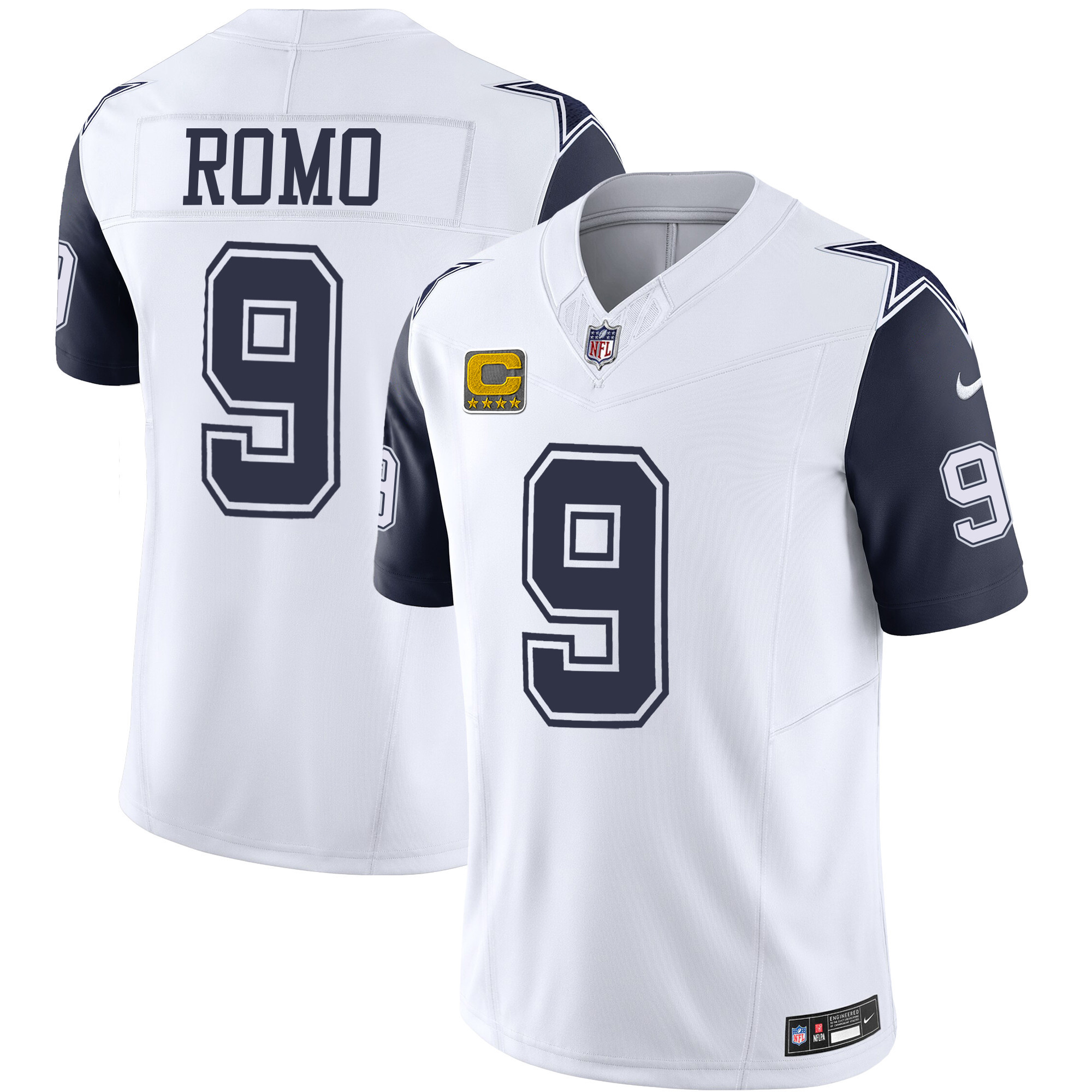 Tony Romo Men's Dallas Cowboys Vapor Limited Jersey Ã¯Â¿Â½ All Stitched Navy Sleeves Jersey - All Stitched