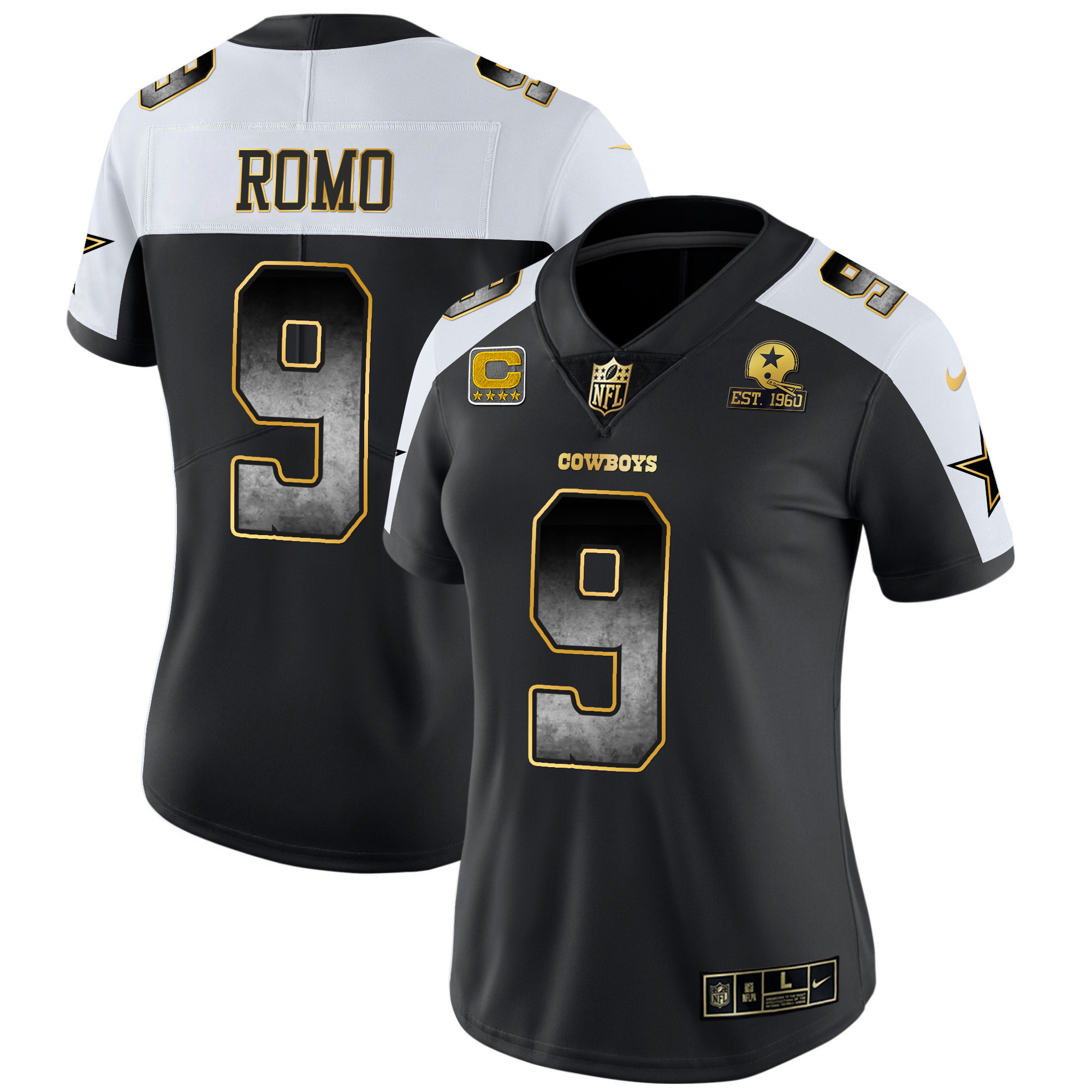 Tony Romo Women's Dallas Cowboys Arch Smoke Vapor Alternate Jersey - All Stitched