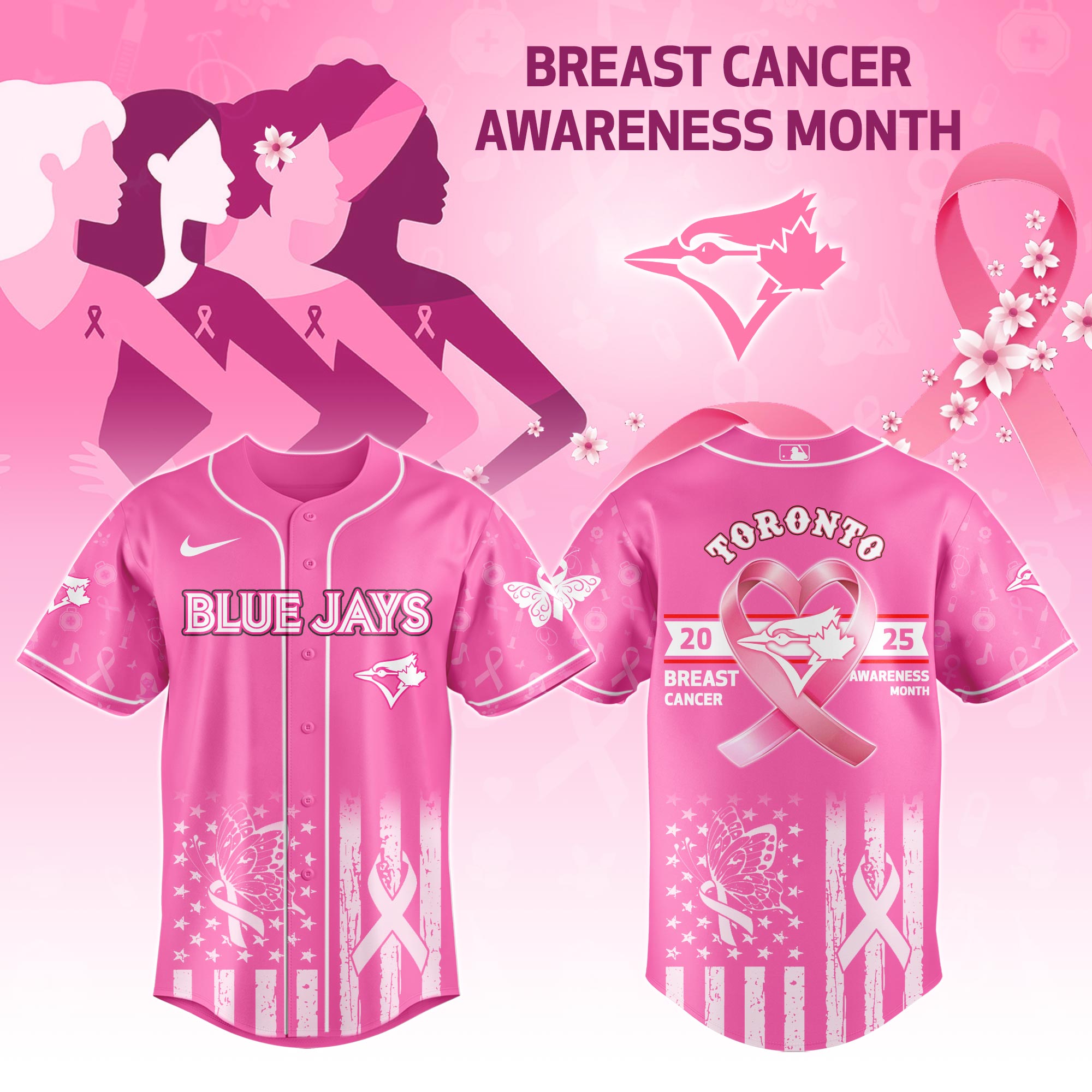 TOR Special Breast Cancer Awareness Month Limited Edition Baseball Jersey