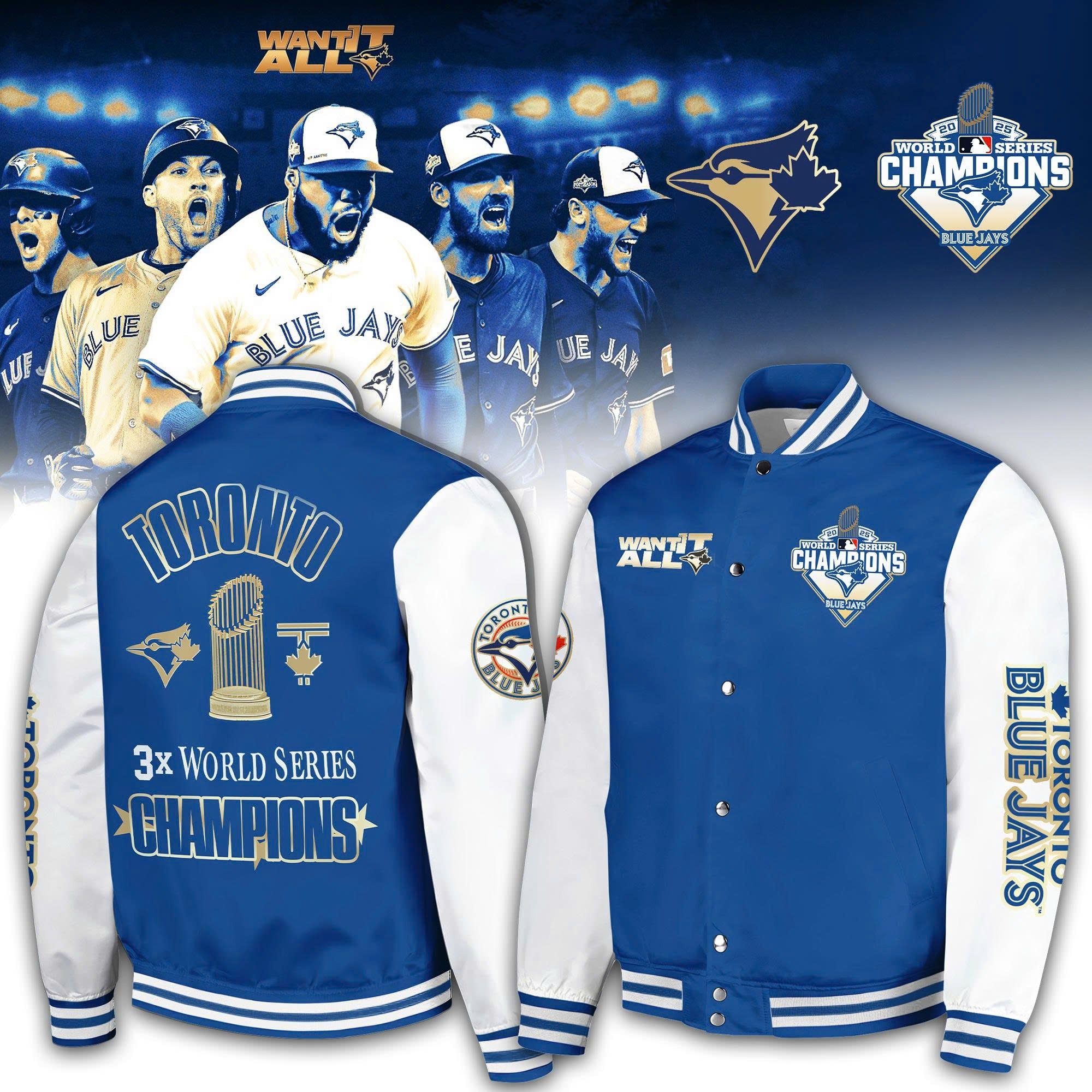 Toronto Blue Jays 2025 World Series Champions Limited Edition Bomber Jacket