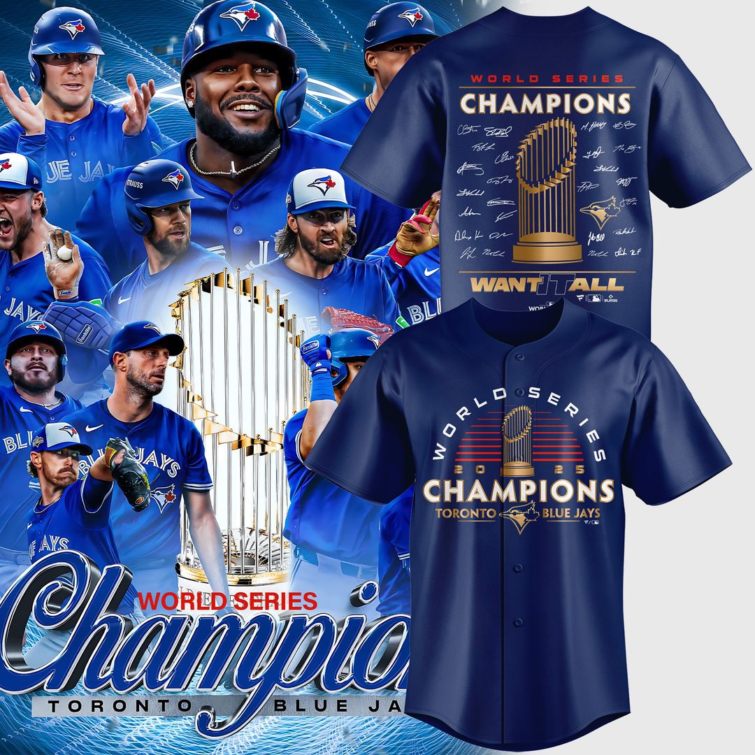 Toronto Blue Jays World Series Champions 2025 Black Baseball Jersey