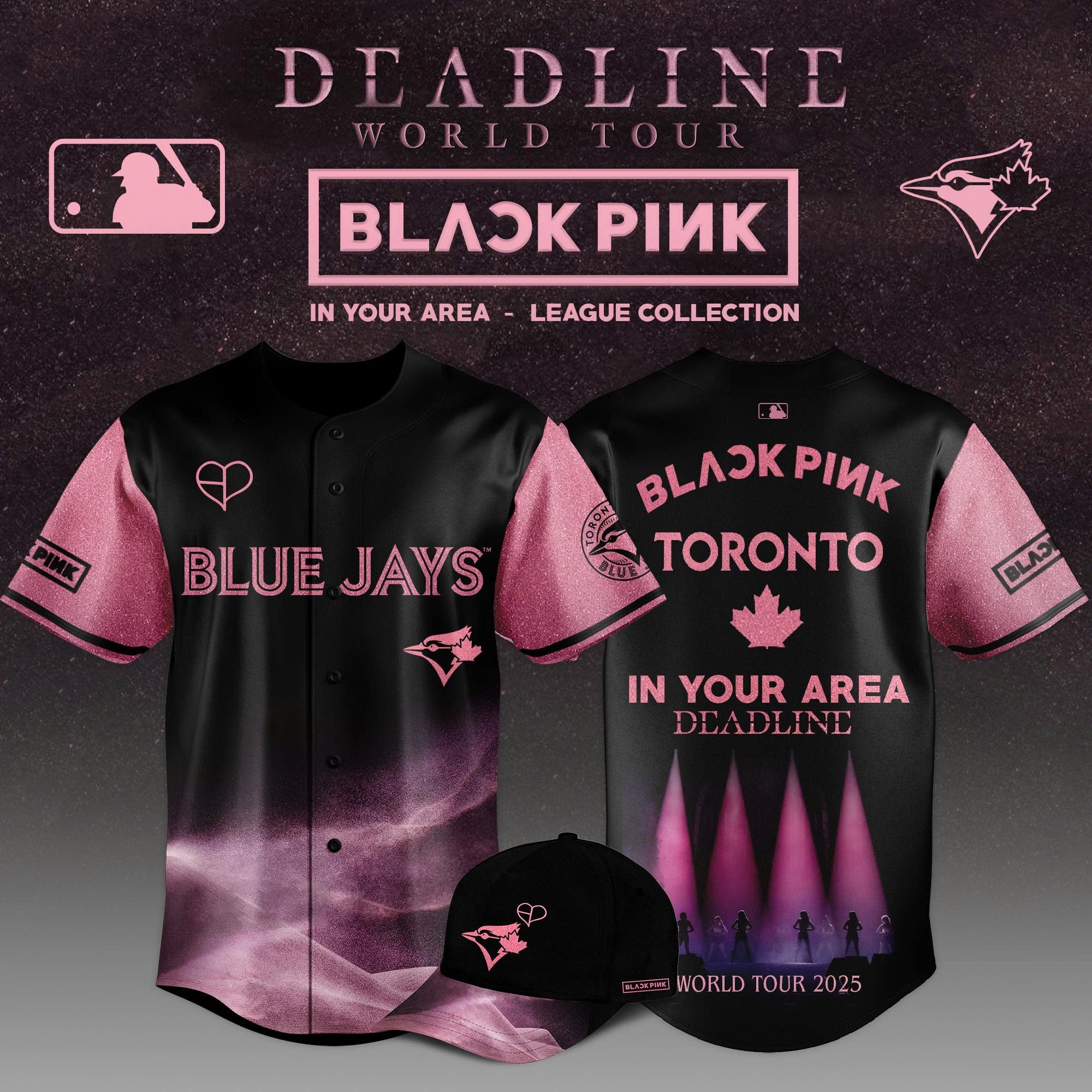 Toronto Blue Jays x BLACKPINK 2025 World Tour Limited Edition Baseball Jersey