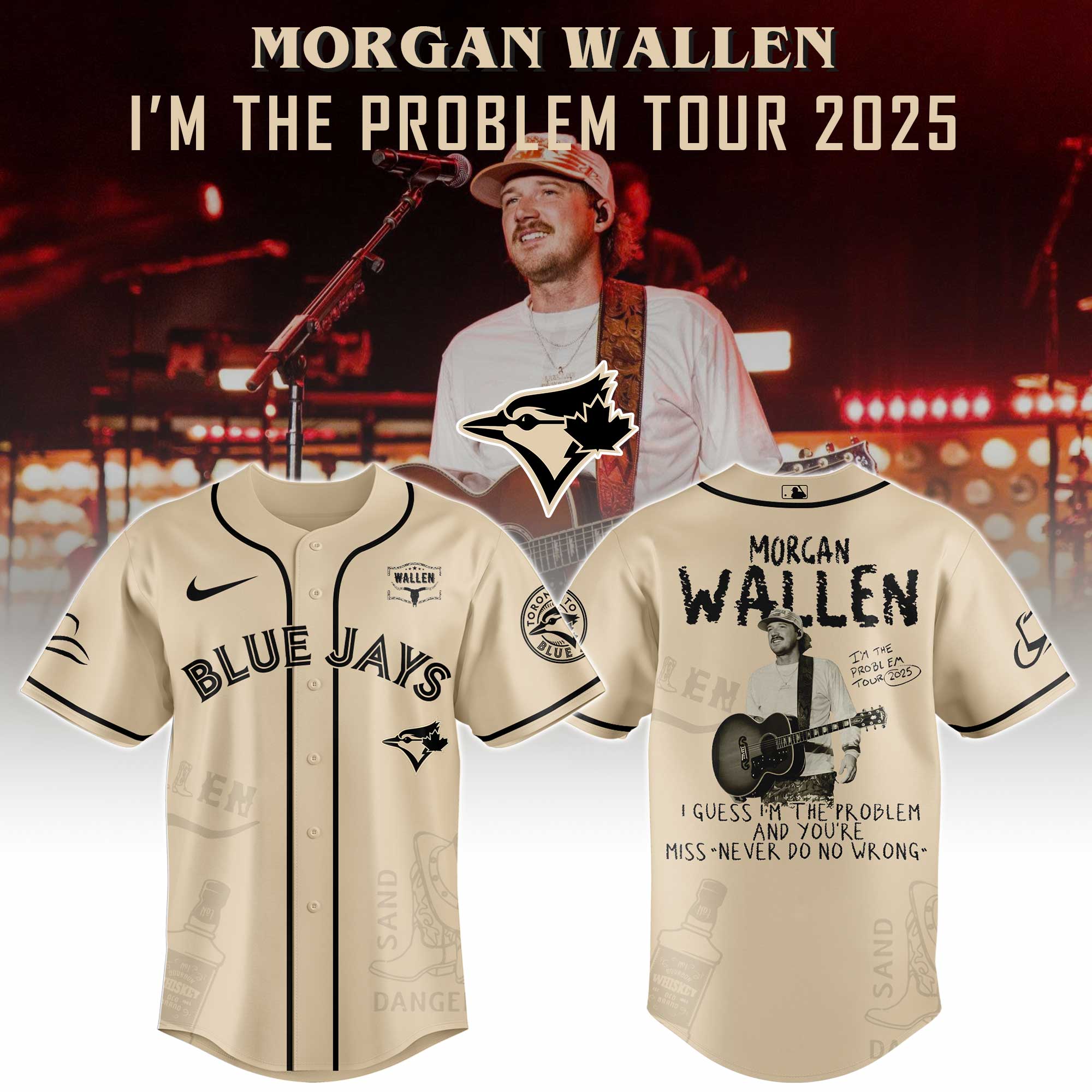 Toronto Blue Jays x Morgan Wallen Limited Edition 2025 Baseball Jersey