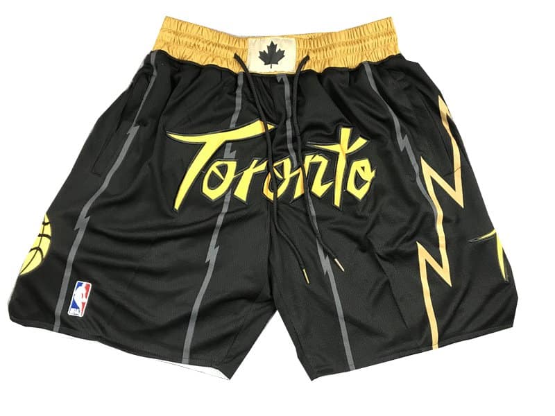 Toronto Raptors City Edition Black Shorts - Basketball Shorts Store