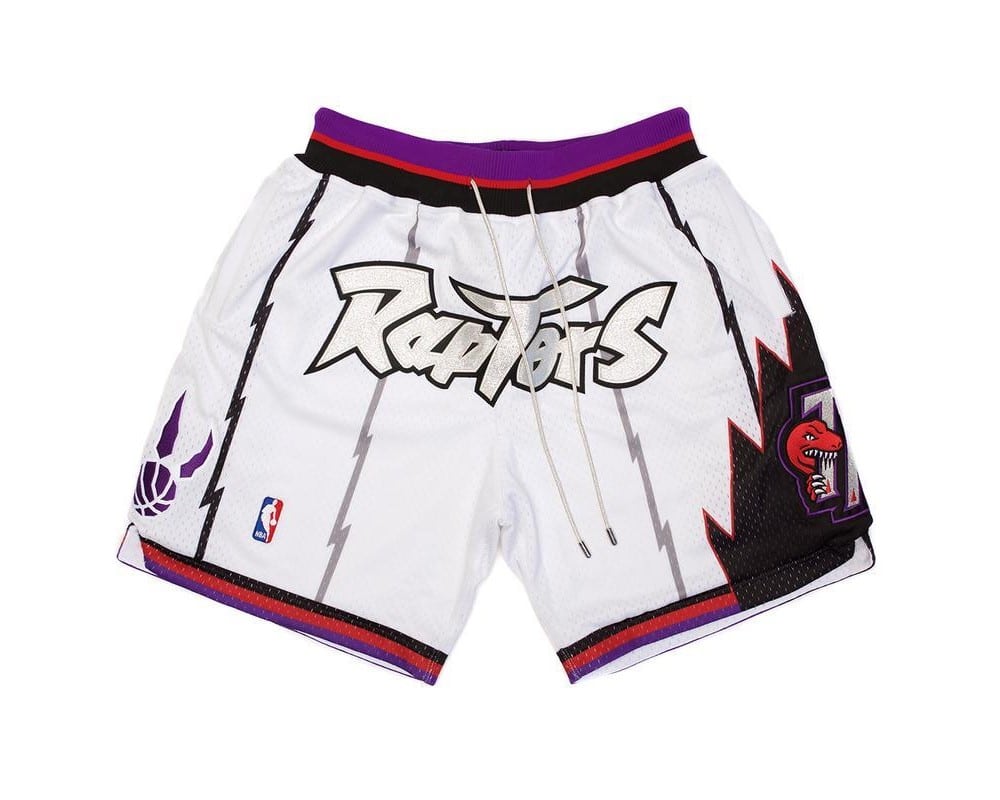 Toronto Raptors Shorts White - Basketball Shorts Store