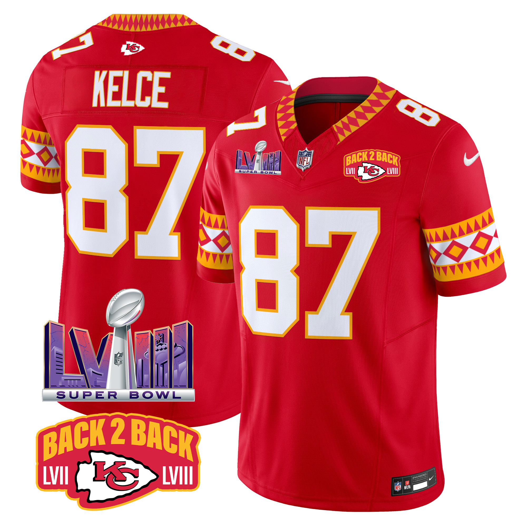 Travis Kelce Men's Kansas City Chiefs Special Vapor Limited Red Jersey - All Stitched