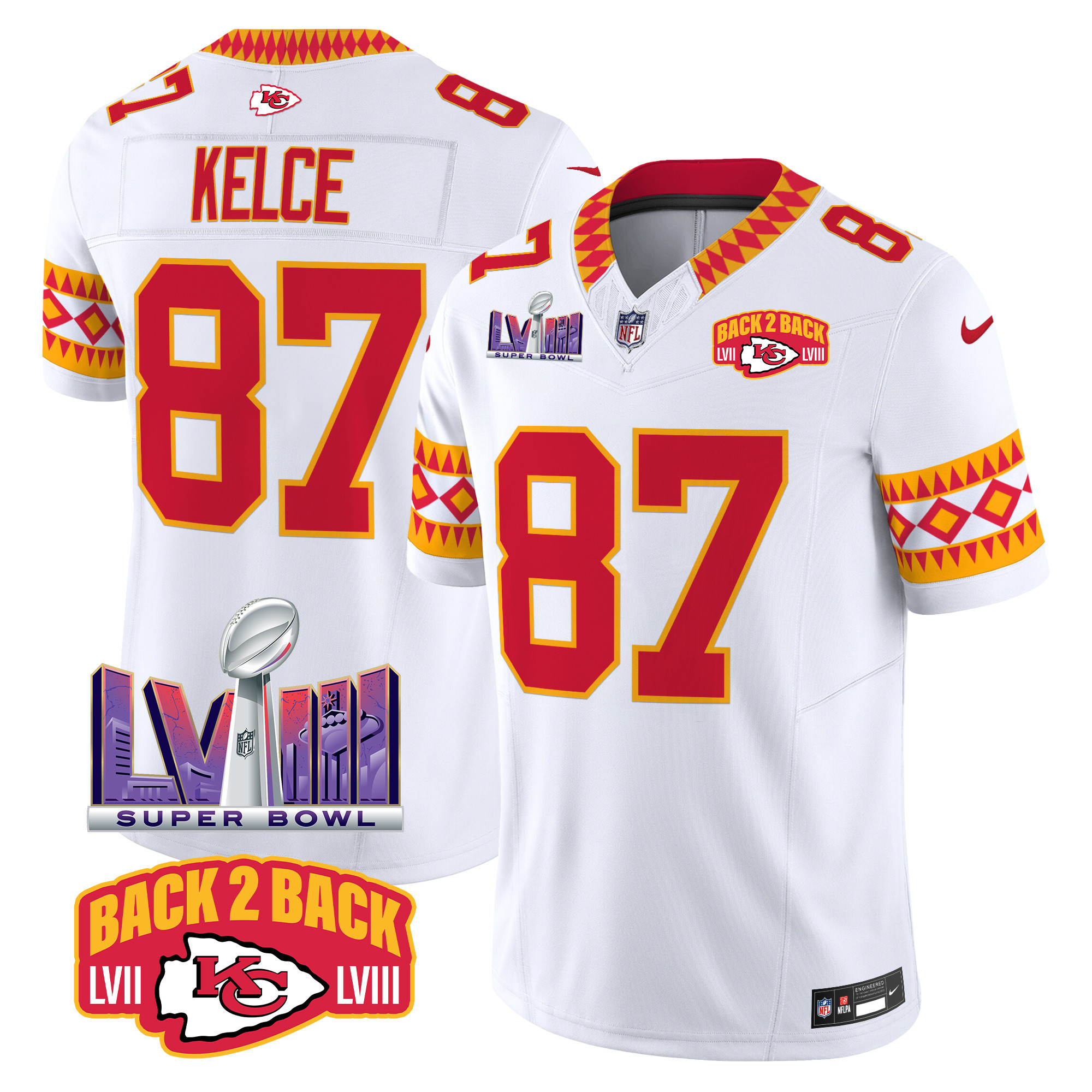 Travis Kelce Men's Kansas City Chiefs Special Vapor Limited White Jersey - All Stitched