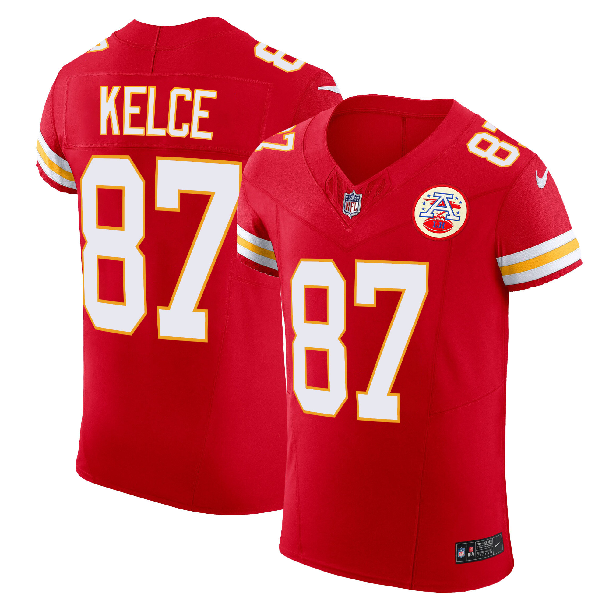 Travis Kelce Men's Kansas City Chiefs Vapor Elite Red Jersey - All Stitched