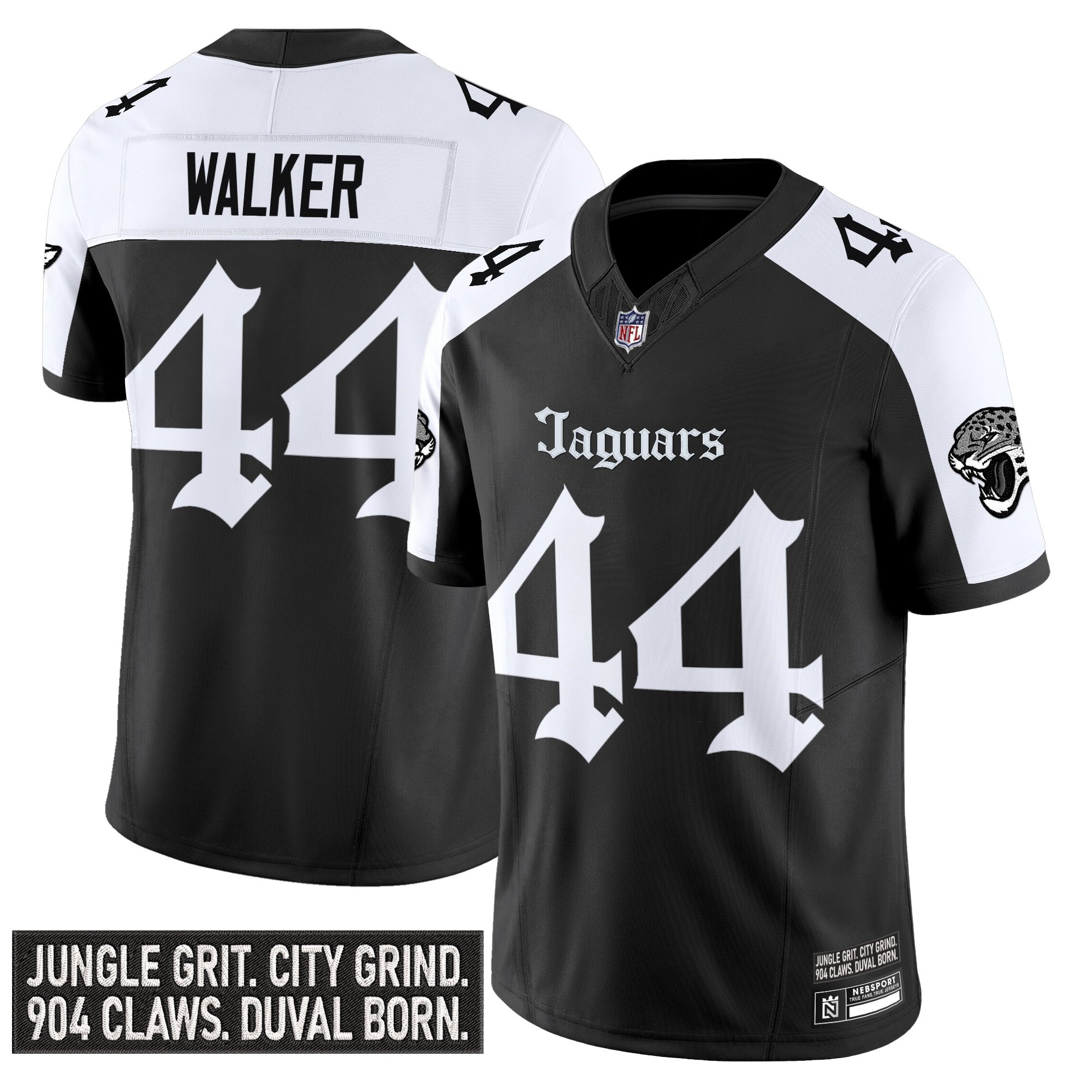 Travon Walker Men's Jacksonville Jaguars 'Gothic Duvall Shadows Edition' Vapor Alternate Jersey - All Stitched