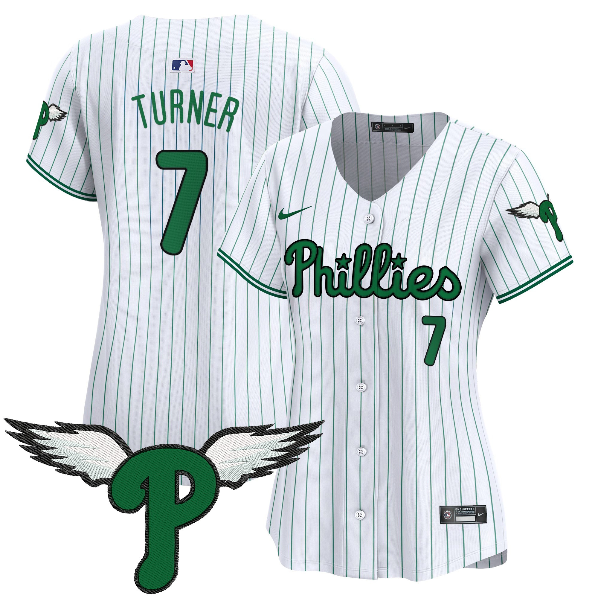 Trea Turner Women's Philadelphia Phillies 2025 Vapor Premier Limited Pinstripe Jersey - All Stitched