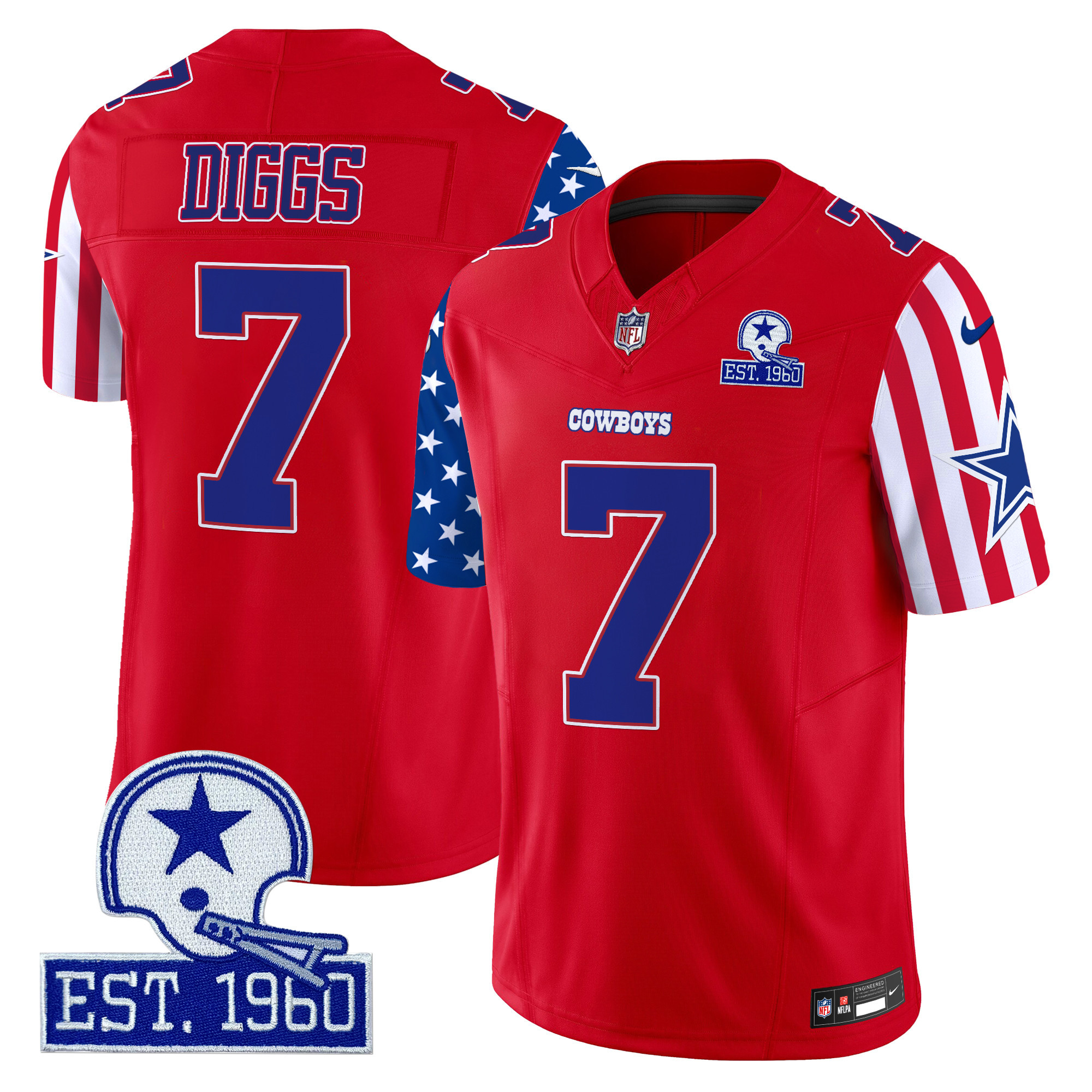 Trevon Diggs Men's Dallas Cowboys American Style Vapor Limited Red Jersey - All Stitched