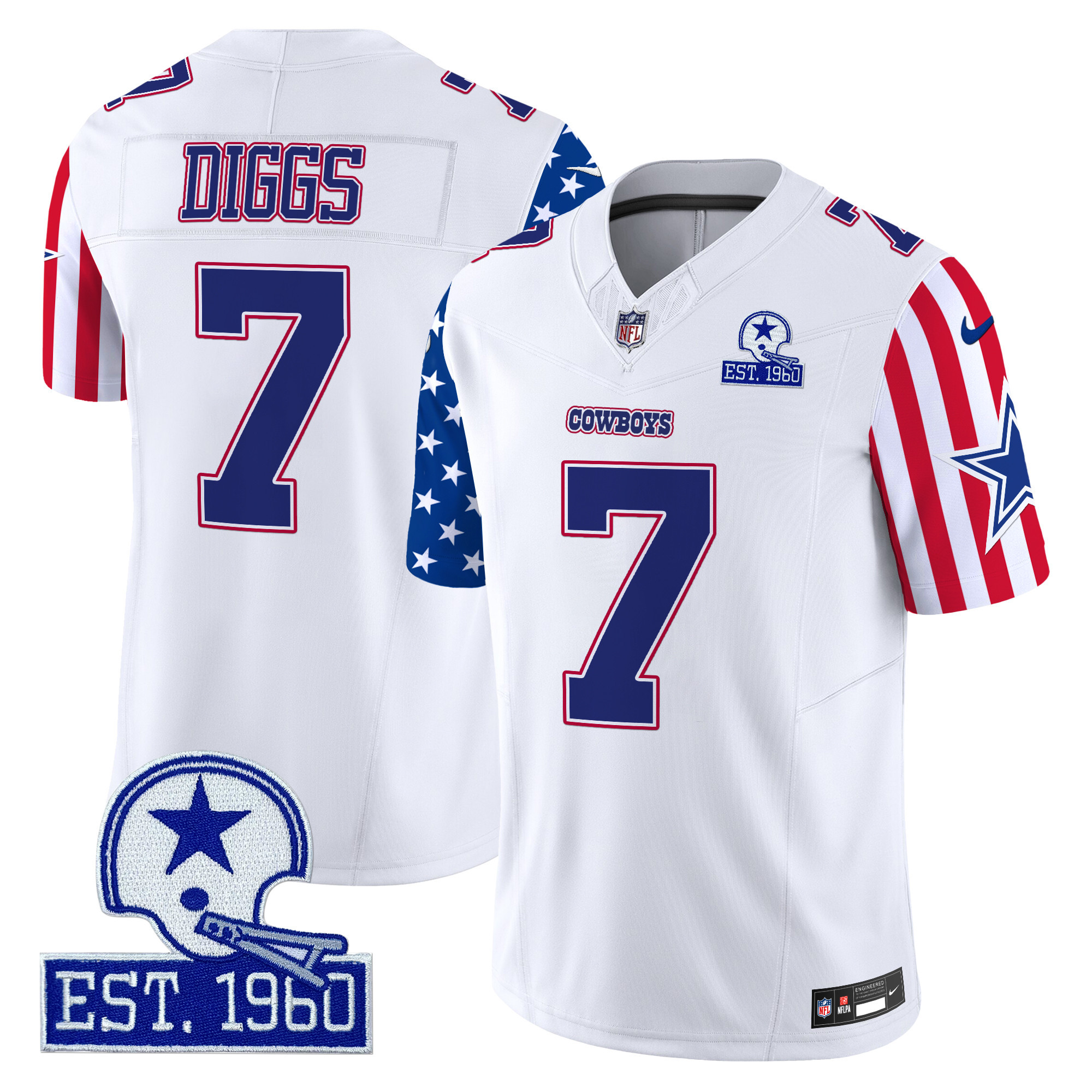Trevon Diggs Men's Dallas Cowboys American Style Vapor Limited White Jersey - All Stitched