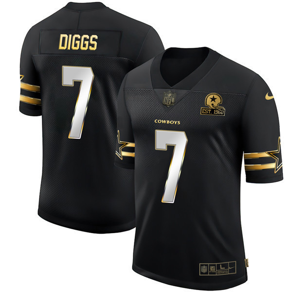 Trevon Diggs Men's Dallas Cowboys Black Gold Collection - All Stitched Vapor Jersey - All Stitched
