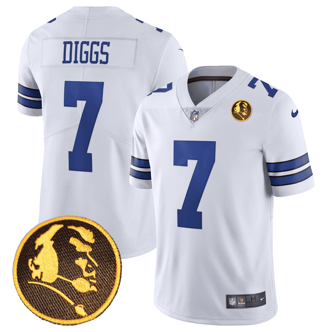 Trevon Diggs Men's Dallas Cowboys John Madden Honoring Patch White Jersey - All Stitched