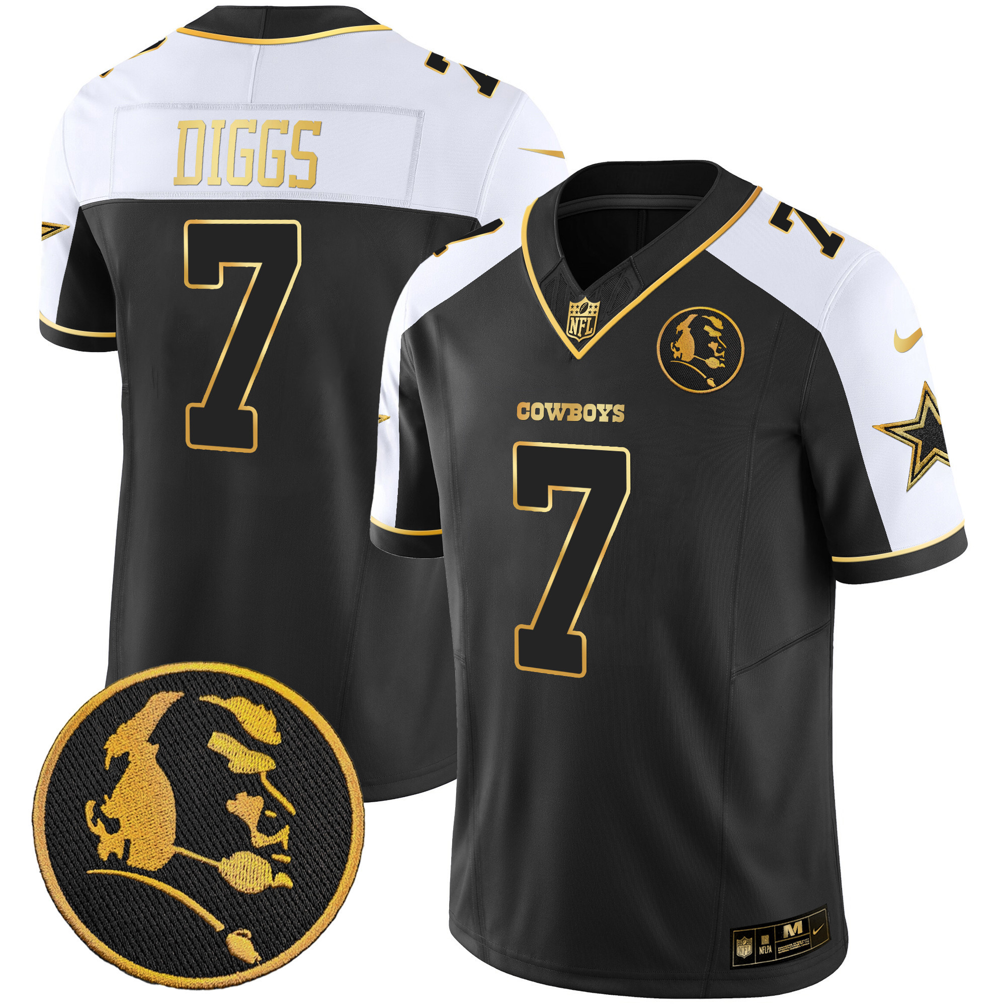 Trevon Diggs Men's Dallas Cowboys John Madden Patch Gold Vapor Alternate Gold Jersey - All Stitched