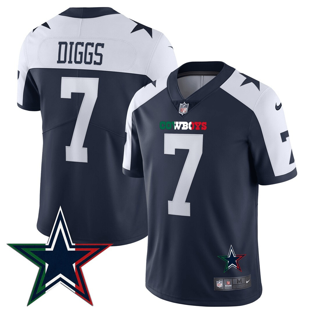 Trevon Diggs Men's Dallas Cowboys Mexico Vapor Alternate Jersey - All Stitched