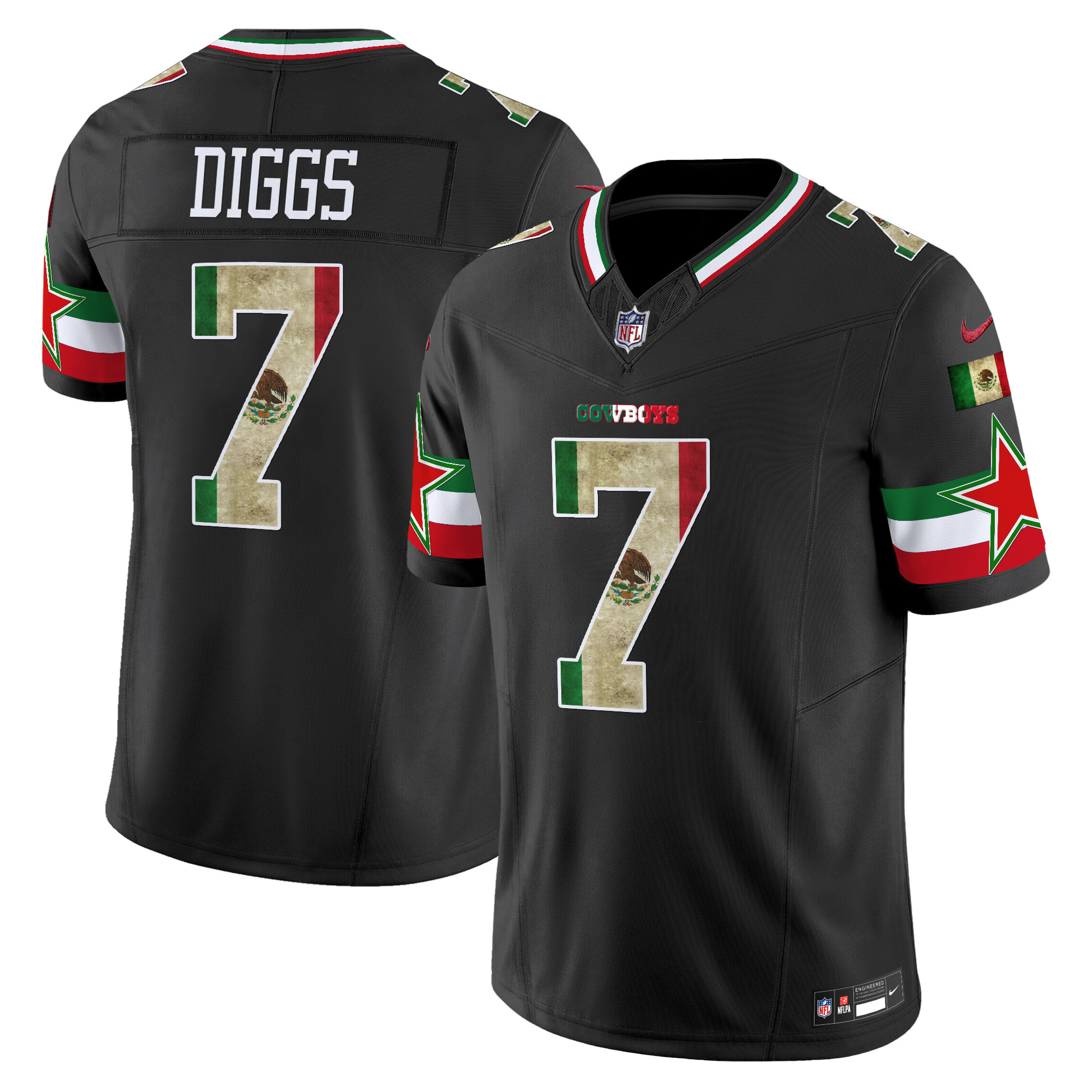 Trevon Diggs Men's Dallas Cowboys Mexico Vapor Limited Black Jersey - All Stitched