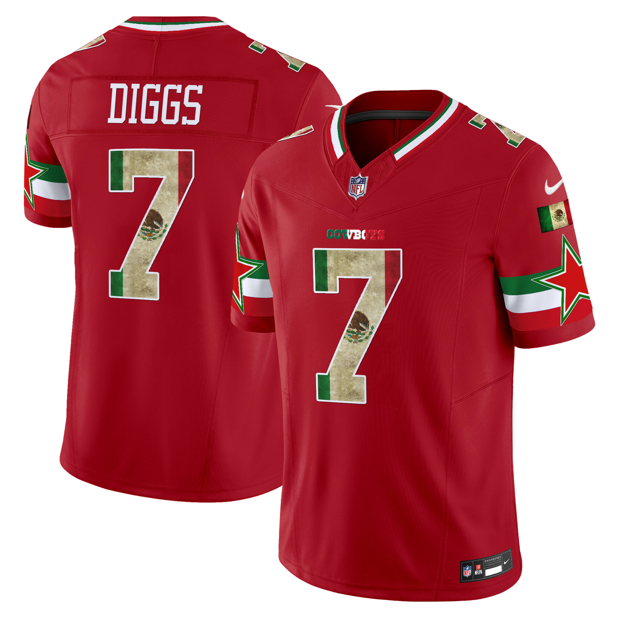 Trevon Diggs Men's Dallas Cowboys Mexico Vapor Limited Red Jersey - All Stitched