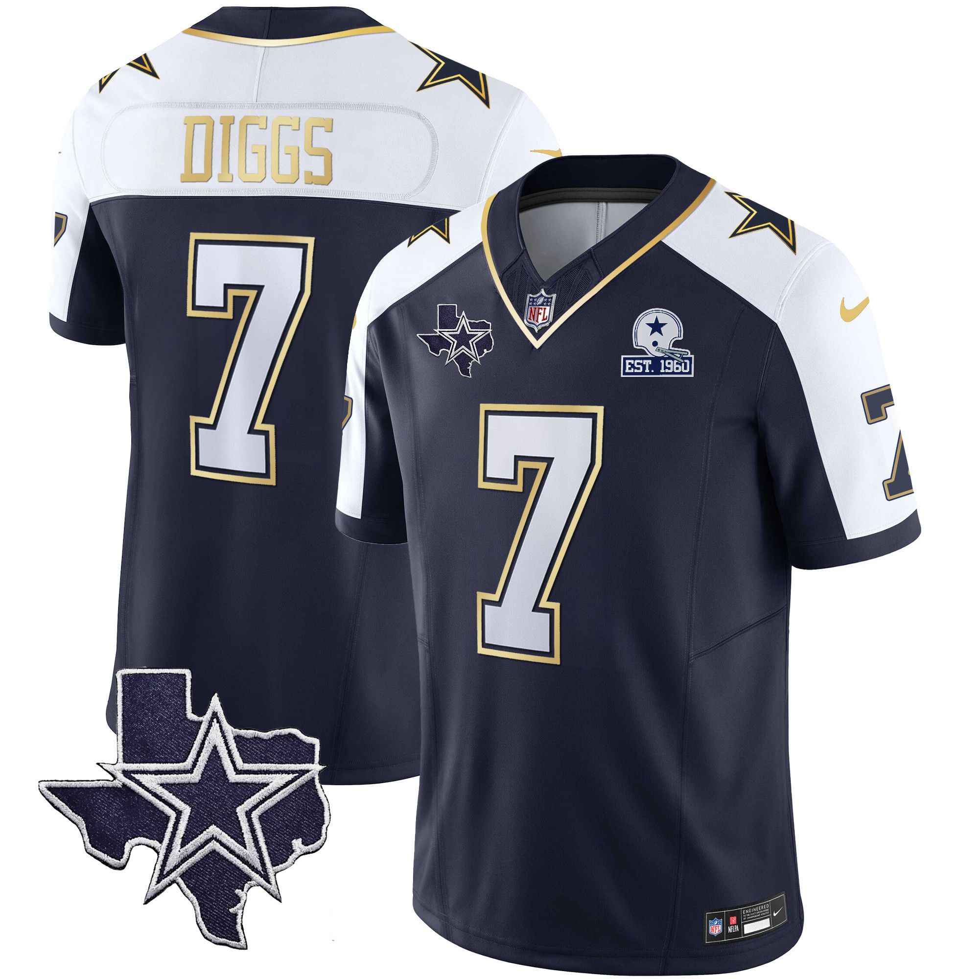 Trevon Diggs Men's Dallas Cowboys Vapor Gold Alternate Jersey - All Stitched