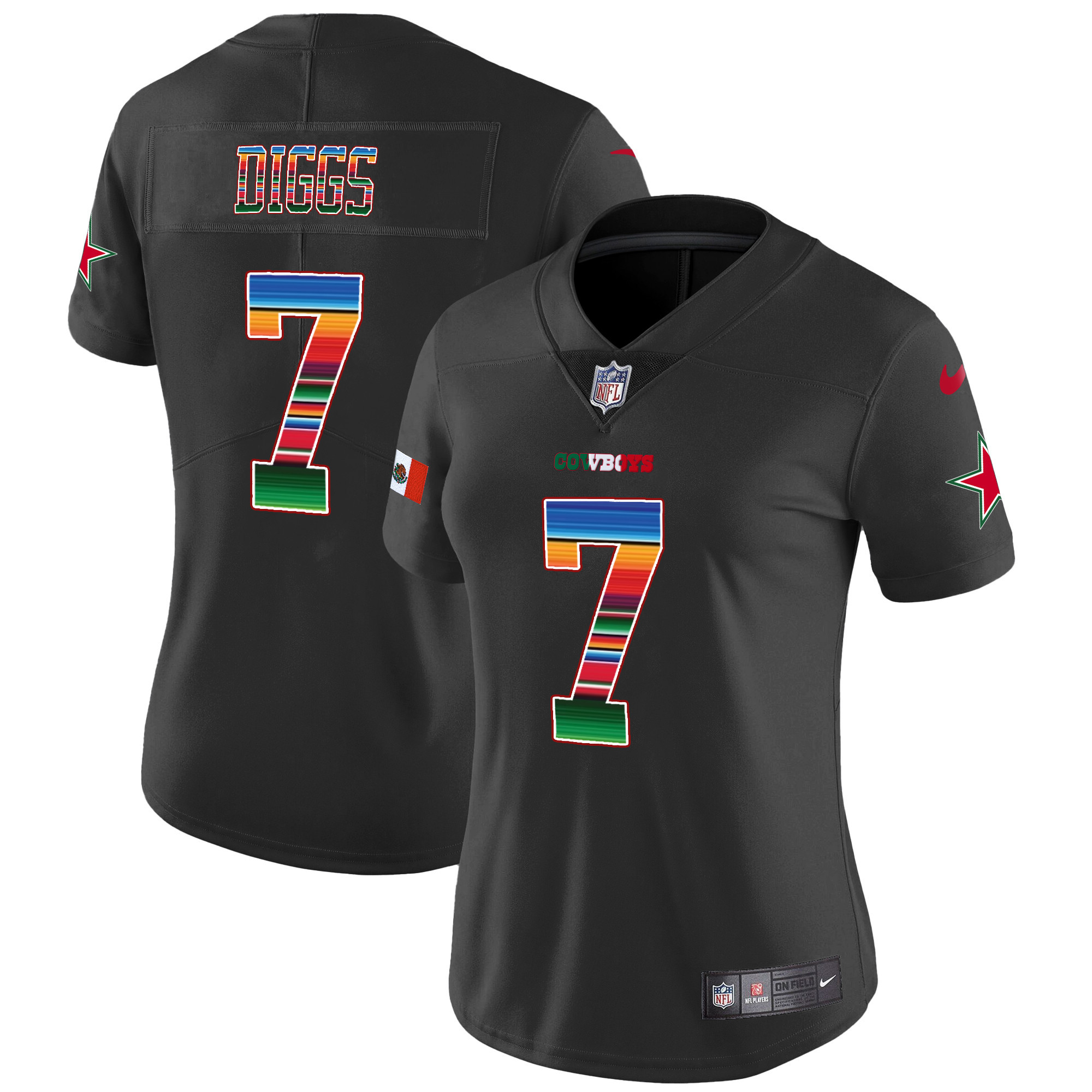 Trevon Diggs Women's Dallas Cowboys Mexico Vapor Limited Black Jersey - All Stitched