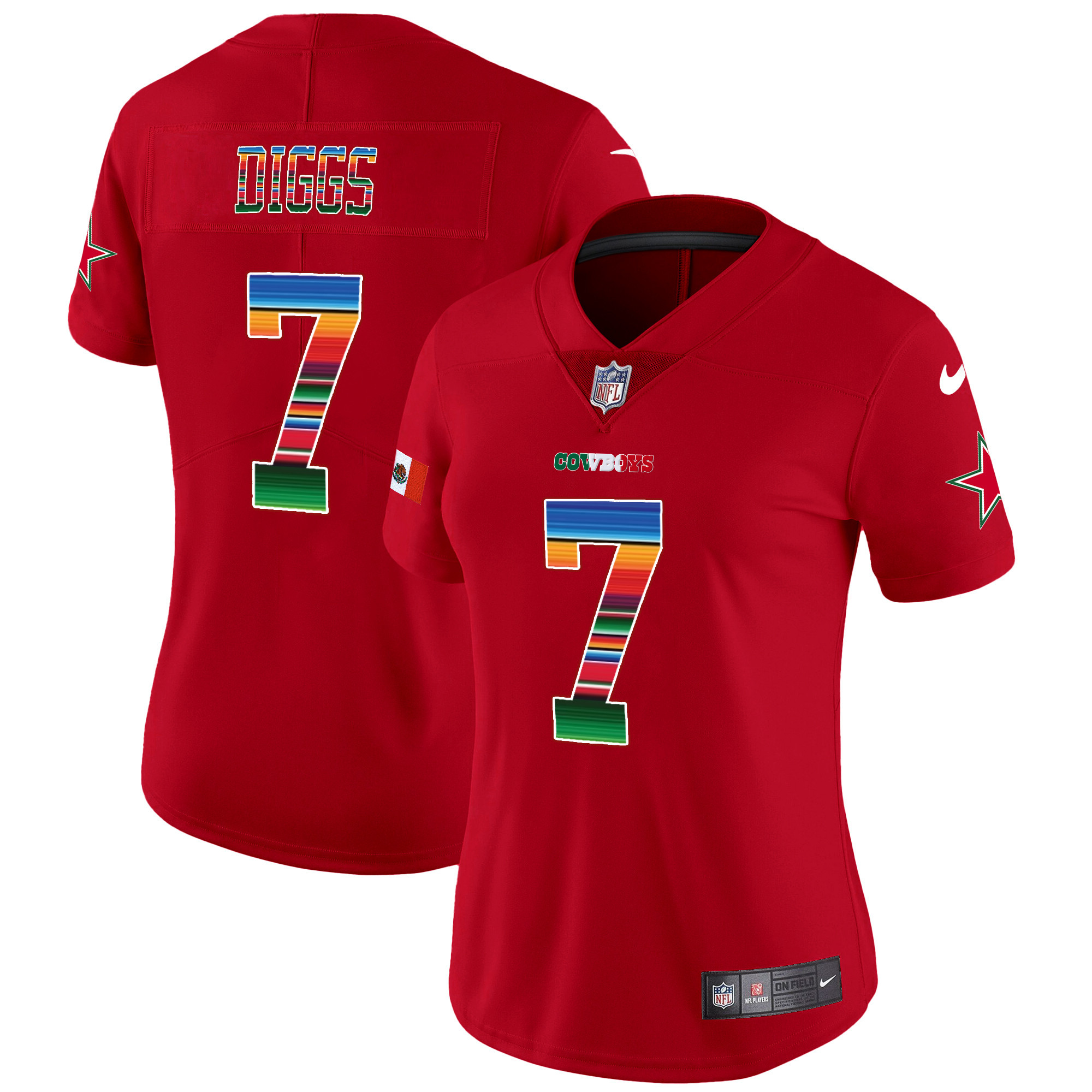 Trevon Diggs Women's Dallas Cowboys Mexico Vapor Limited Red Jersey - All Stitched
