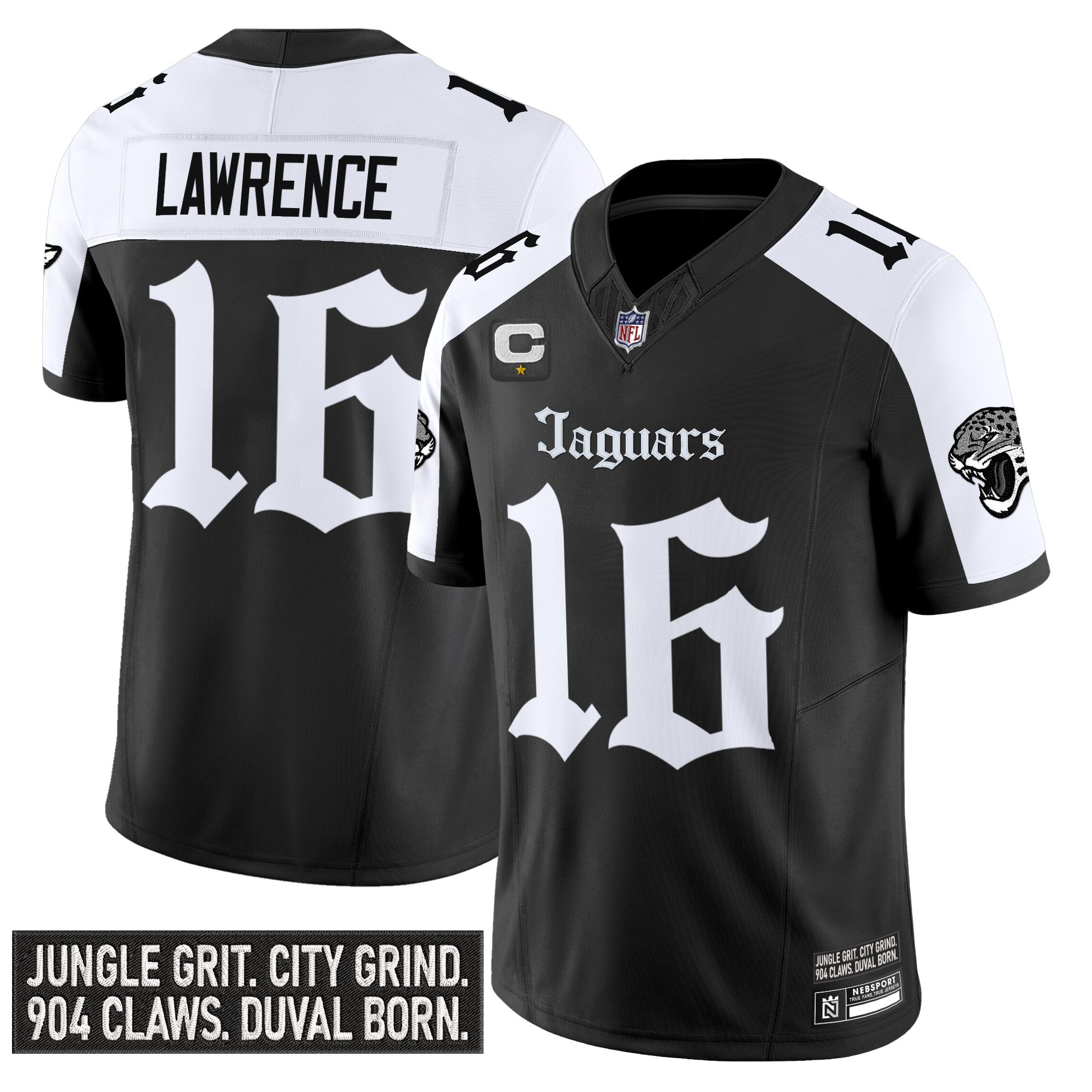 Trevor Lawrence Men's Jacksonville Jaguars 'Gothic Duvall Shadows Edition' Vapor Alternate Jersey - All Stitched