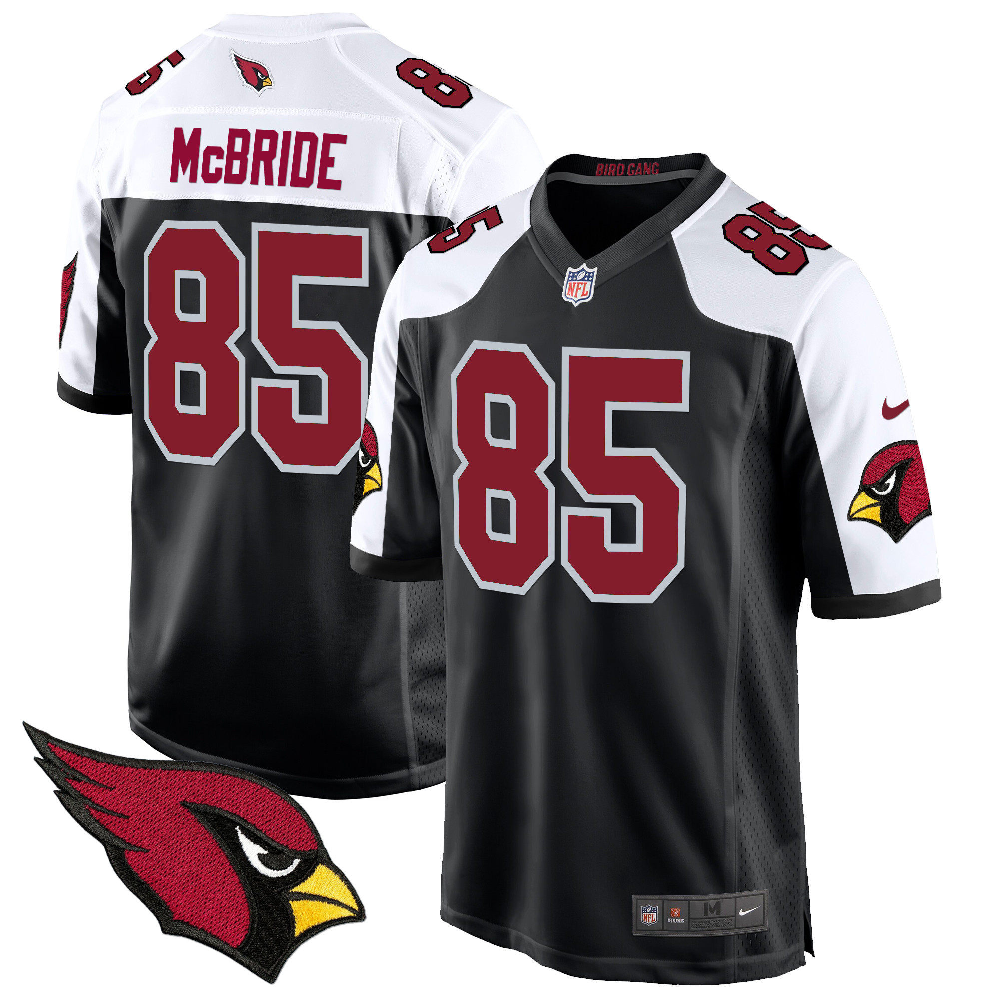 Trey McBride Men's Arizona Cardinals 2024 Game Black Alternate Jersey - All Stitched