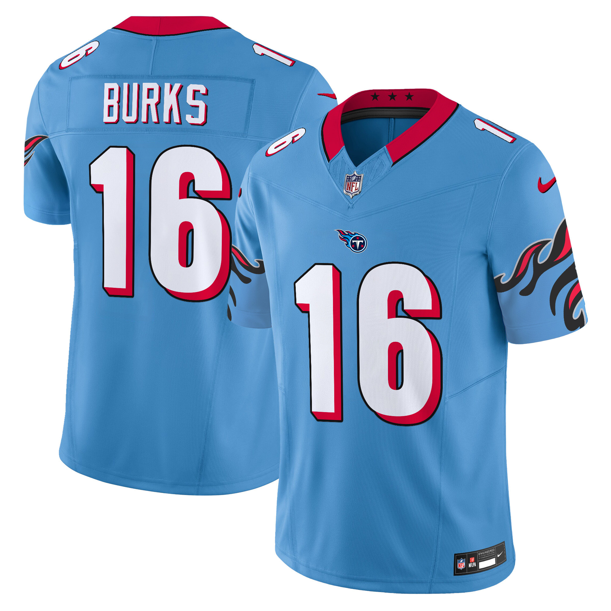 Treylon Burks Men's Tennessee Titans Special Vapor Limited Light Blue Jersey - All Stitched