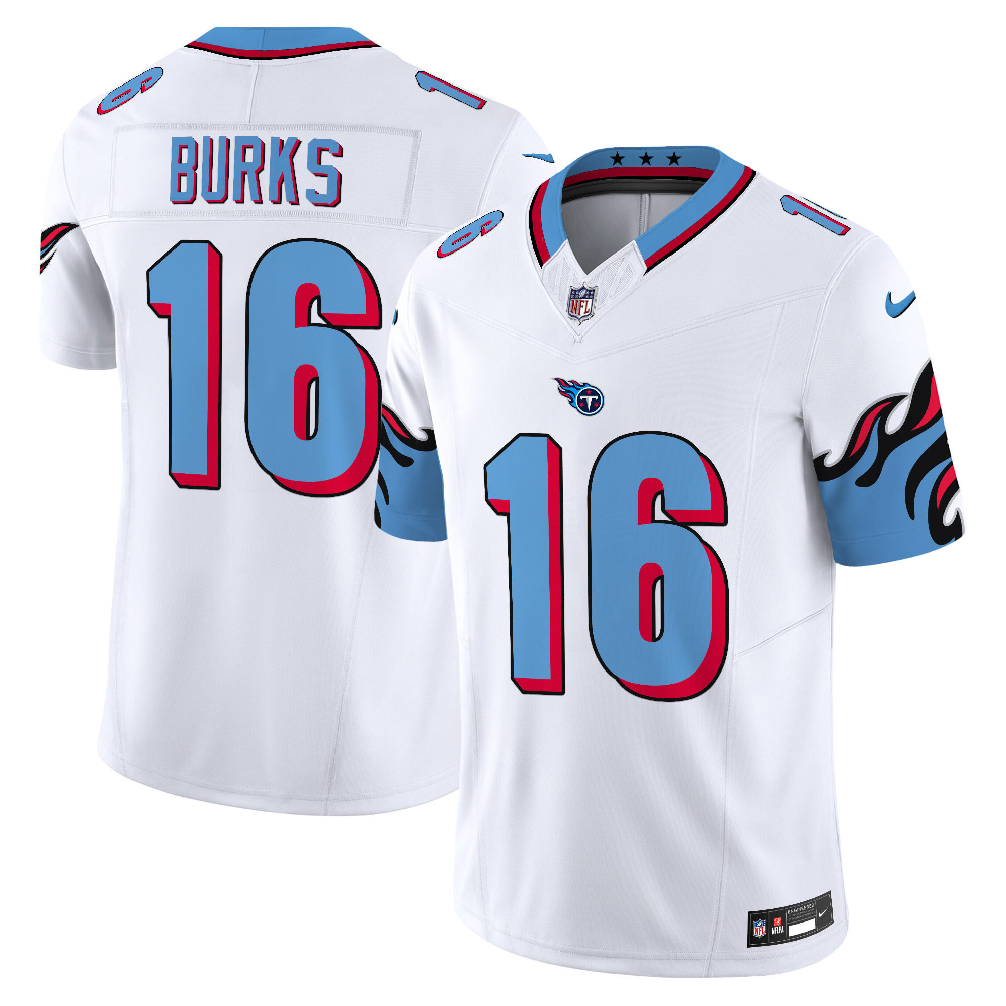 Treylon Burks Men's Tennessee Titans Special Vapor Limited White Jersey - All Stitched