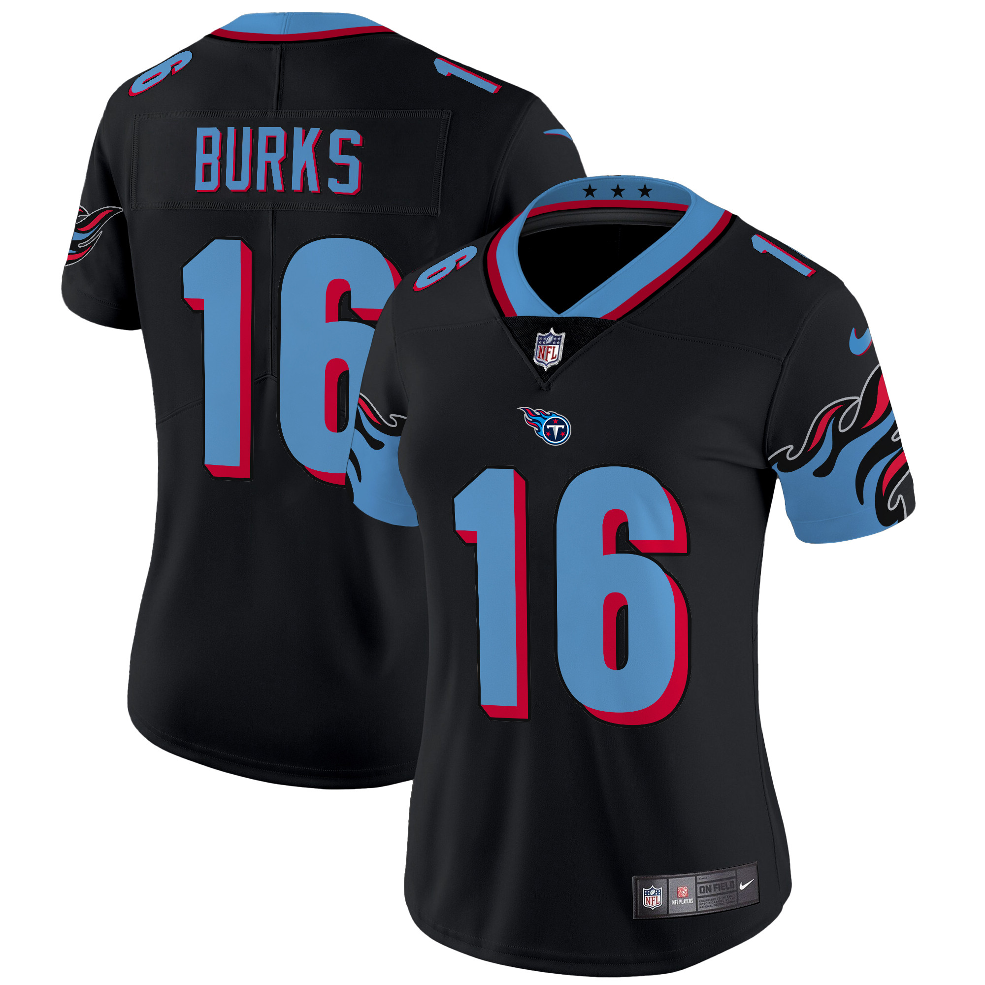 Treylon Burks Women's Tennessee Titans Special Vapor Limited Black Jersey - All Stitched