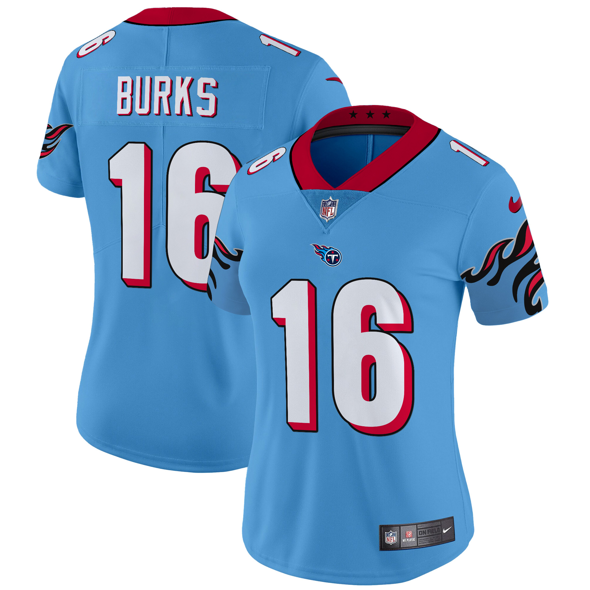 Treylon Burks Women's Tennessee Titans Special Vapor Limited Light Blue Jersey - All Stitched